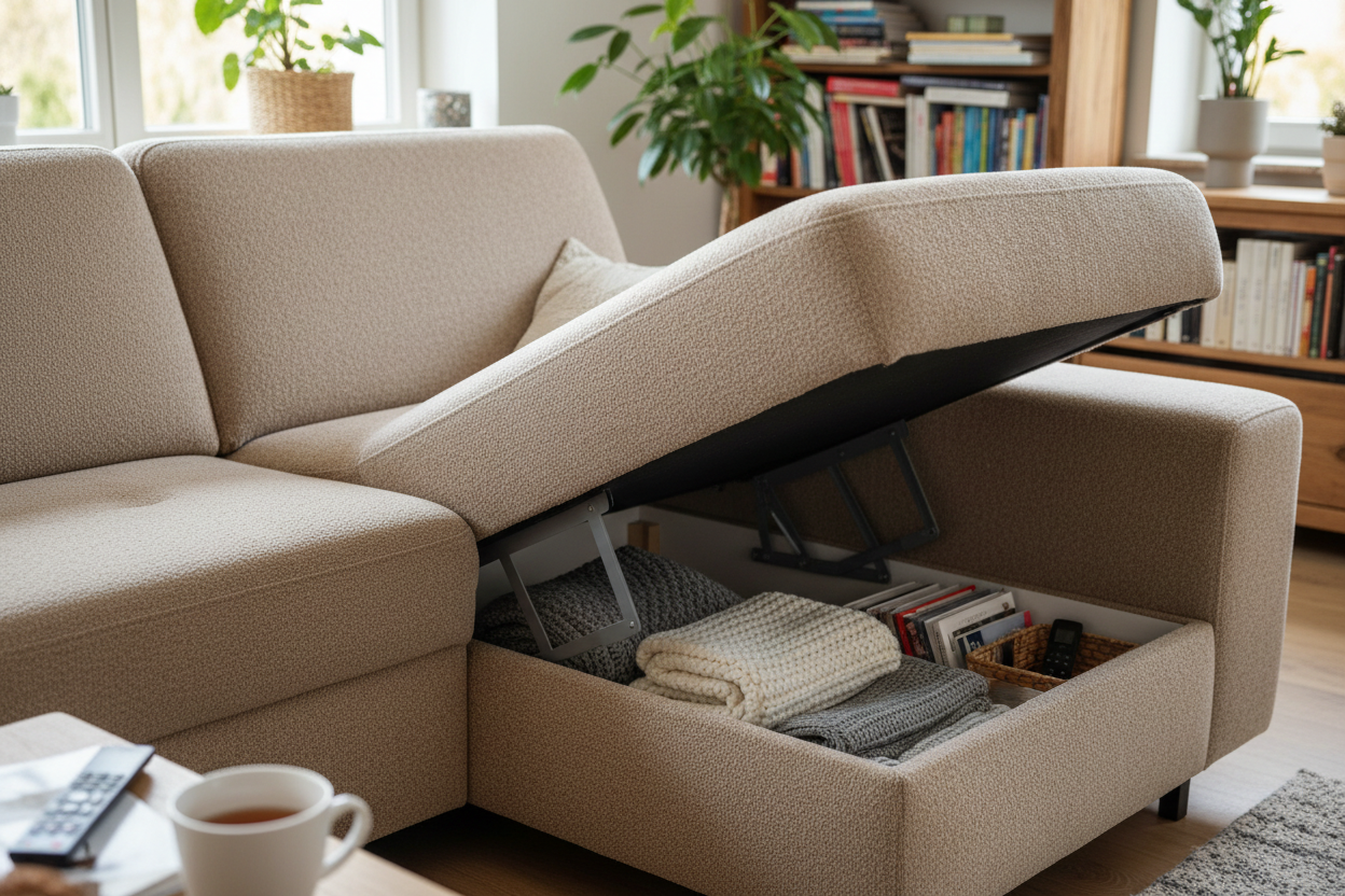 Ecksofas mit Stauraum: Stilvoll entspannen und clever organisieren