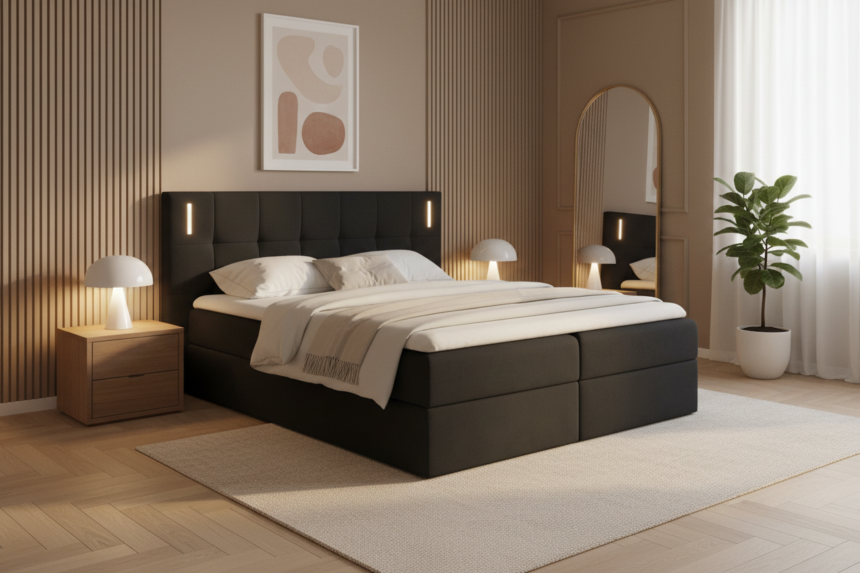 Denver LED Boxspringbett