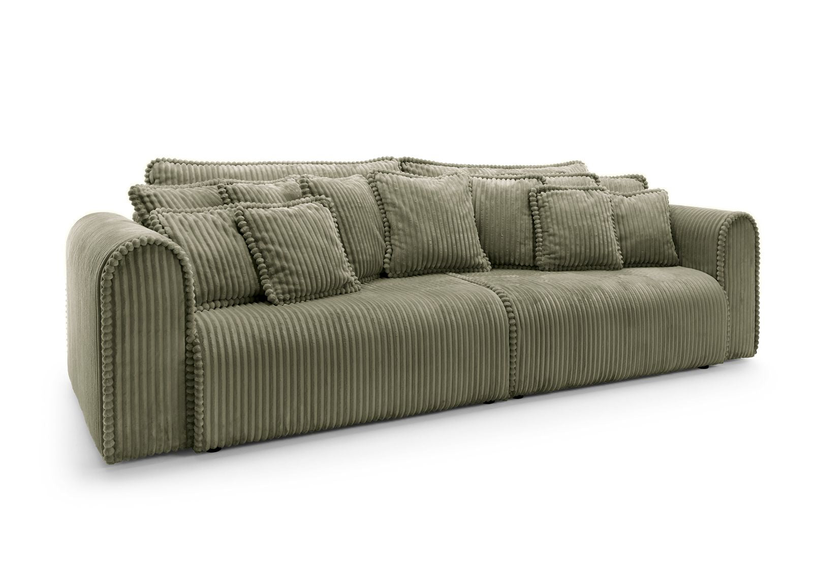 Designer Sofa Big Buddy 4-Sitzer mit Schlaff- & Bettkasten in Cord