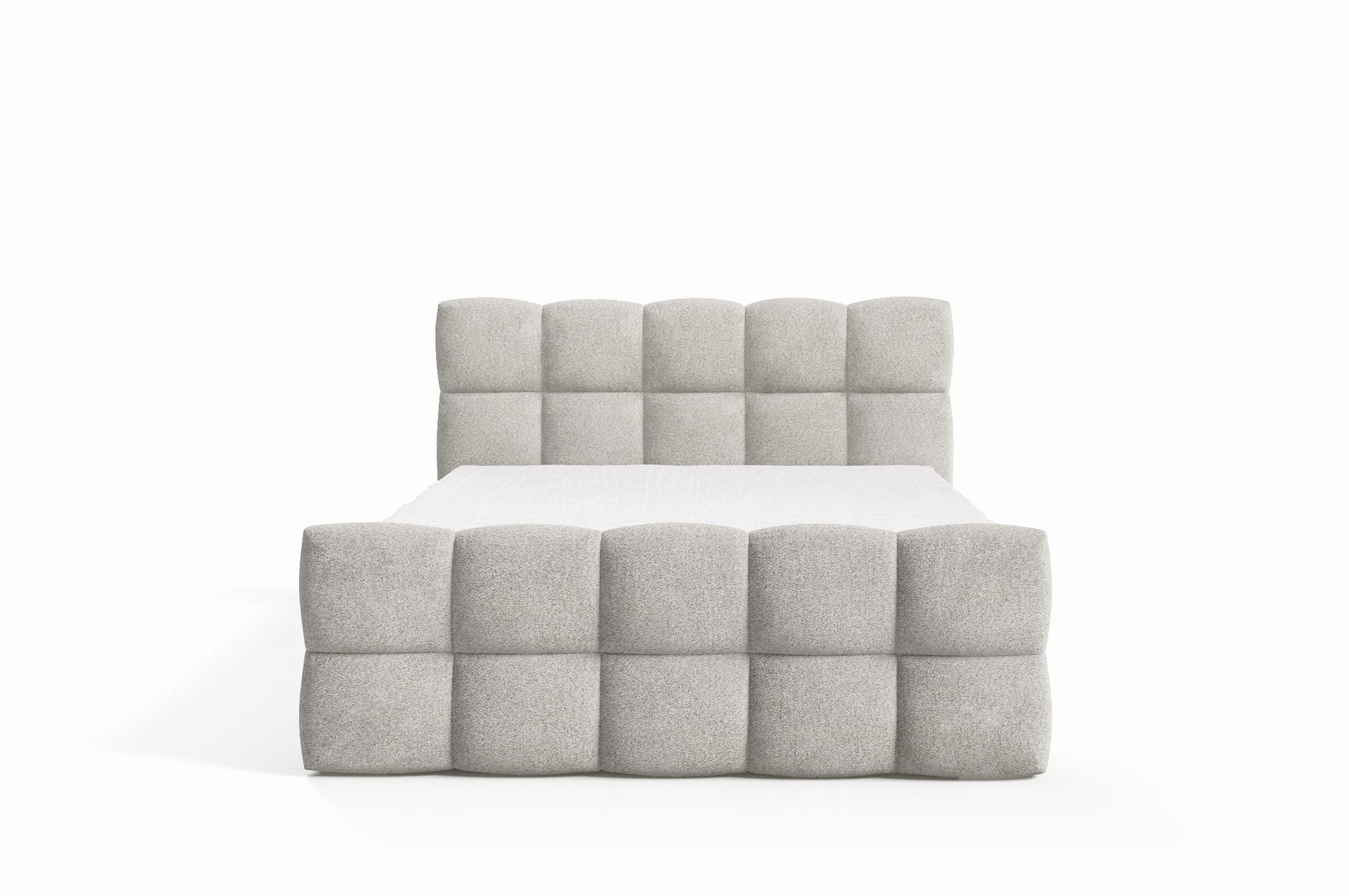 Designer Boxspringbett Valentino Bouclé mit Stauraum