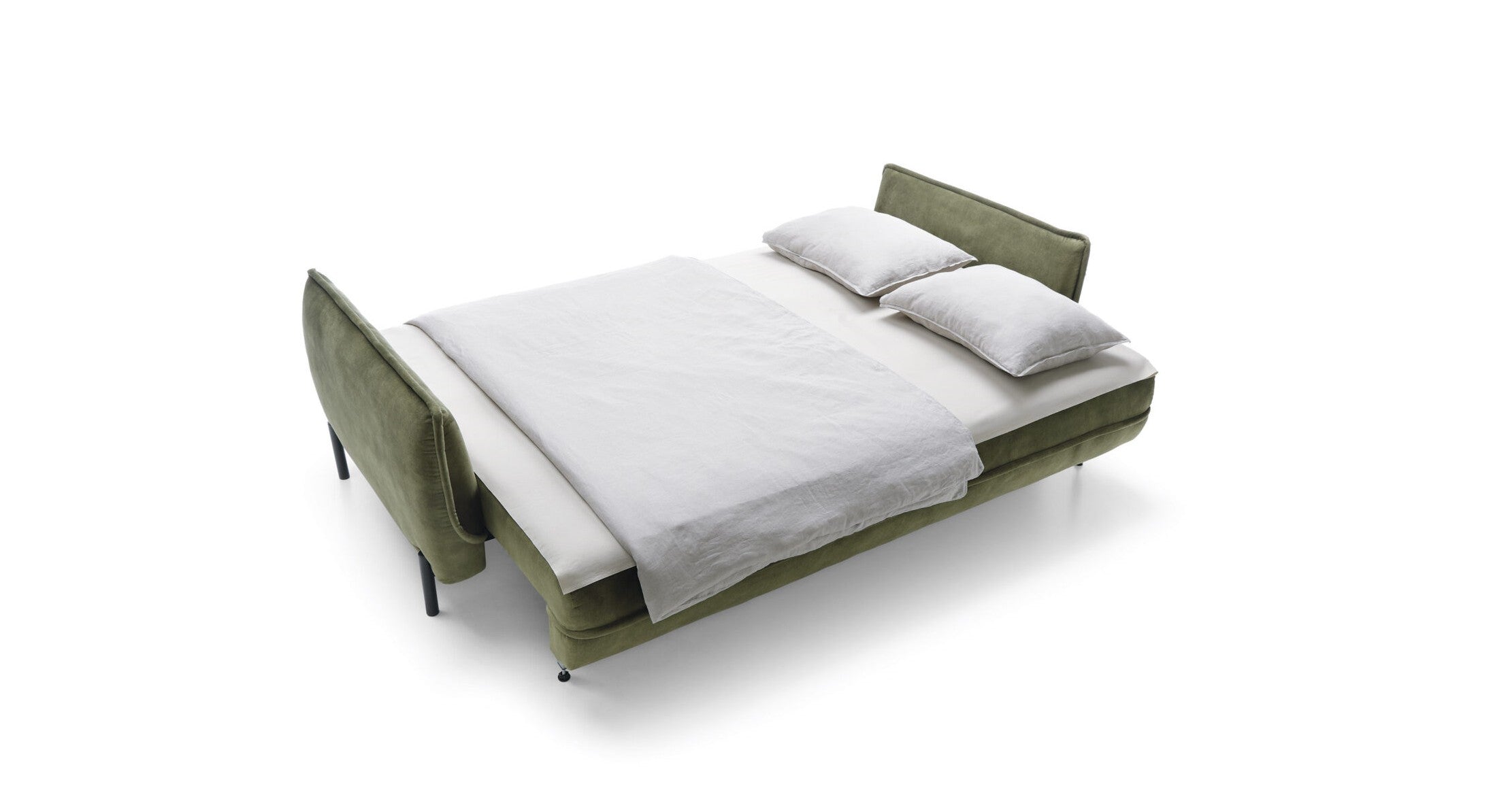 Designer Sofa Osaka mit Schlaffunktion & Bettkasten in Samt