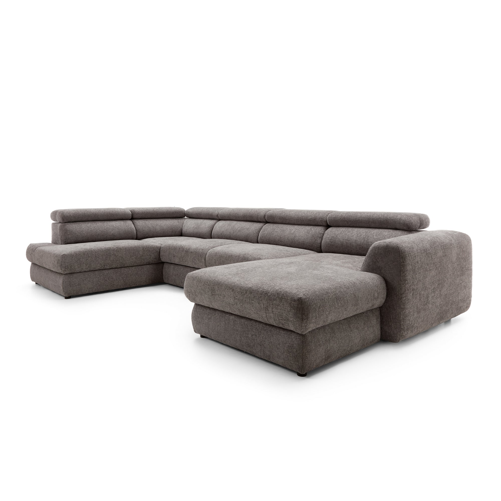 Designer Ecksofa Bluvel III mit Schlaffunktion & Bettkasten in Chenille