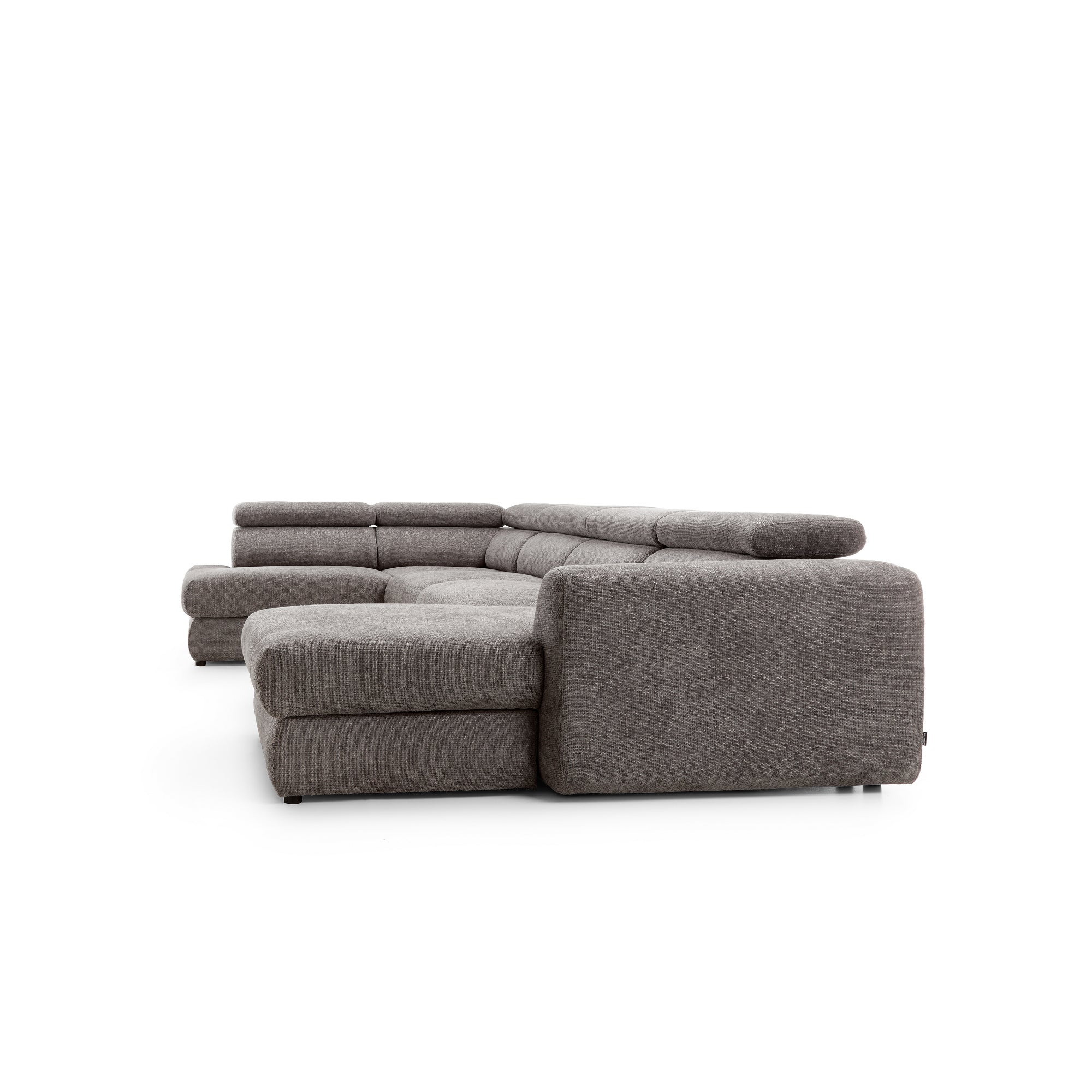 Designer Ecksofa Bluvel III mit Schlaffunktion & Bettkasten in Chenille