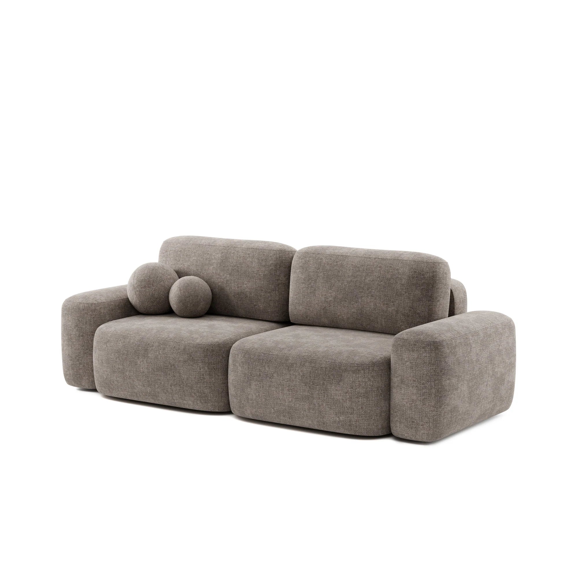 Designer Sofa Bold mit Schlaffunktion & Bettkasten in Chenille