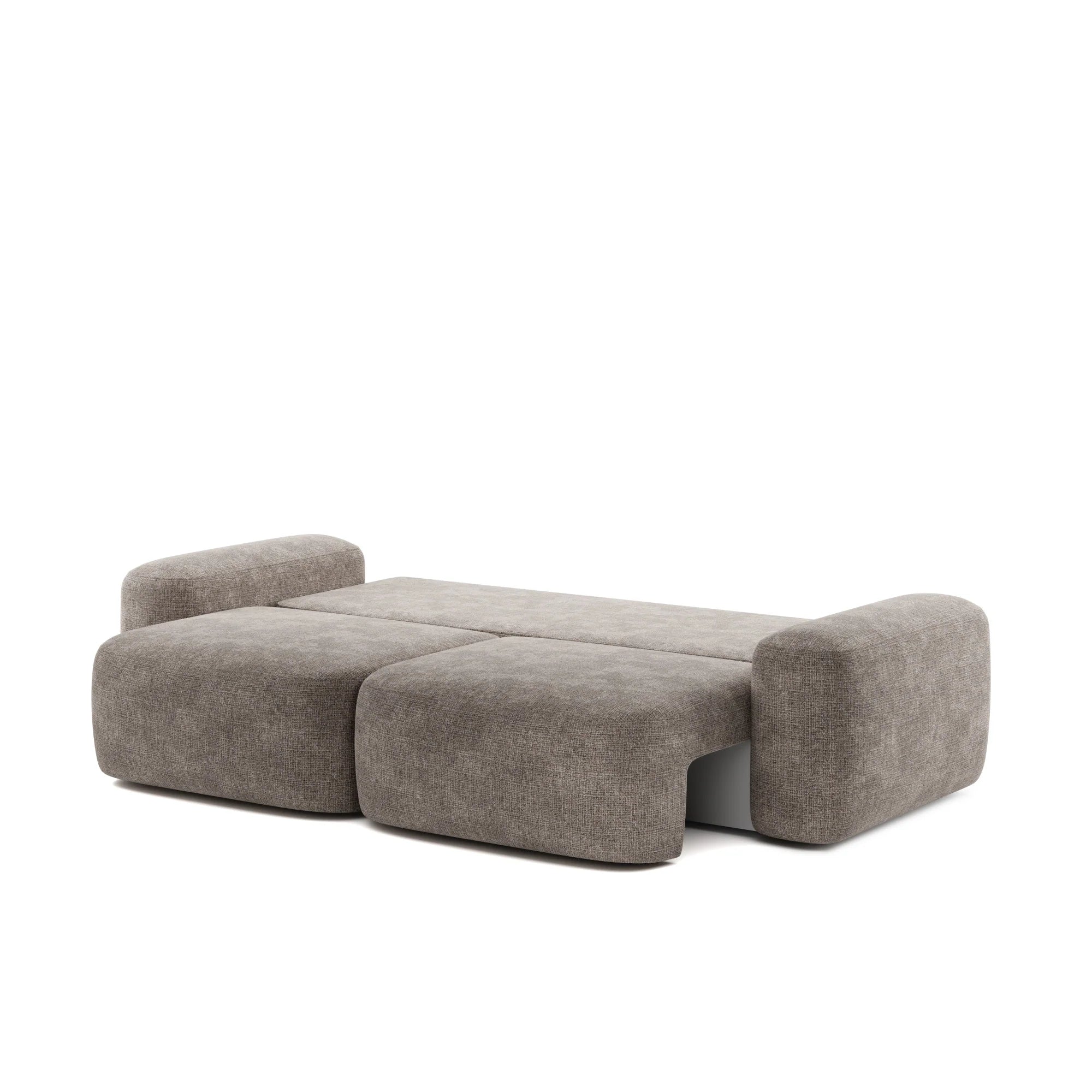Designer Sofa Bold mit Schlaffunktion & Bettkasten in Chenille