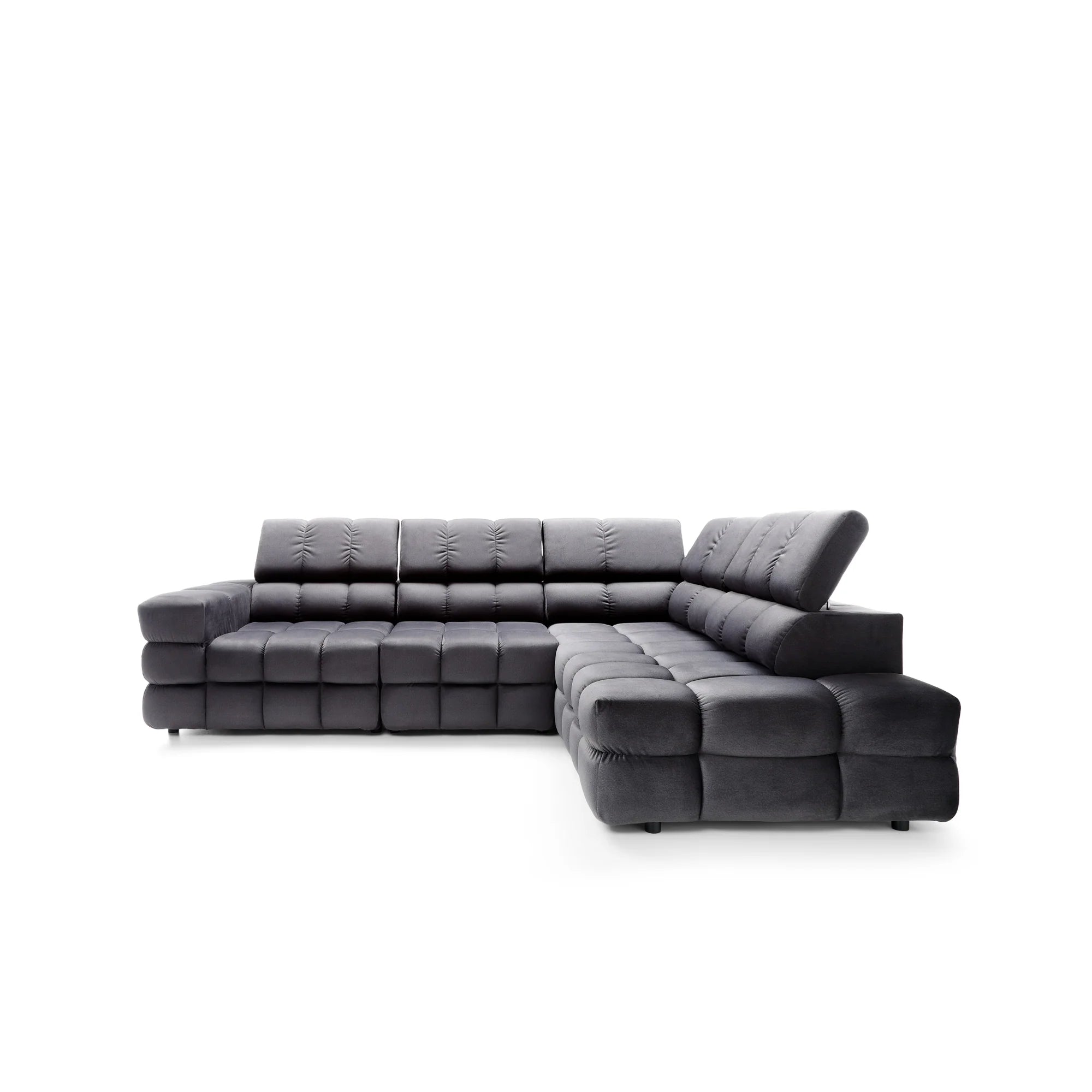 Designer Ecksofa Buffalo mit Schlaffunktion & Bettkasten in Samt