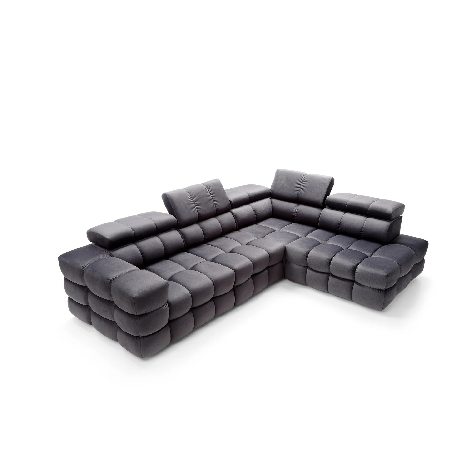 Designer Ecksofa Buffalo mit Schlaffunktion & Bettkasten in Samt