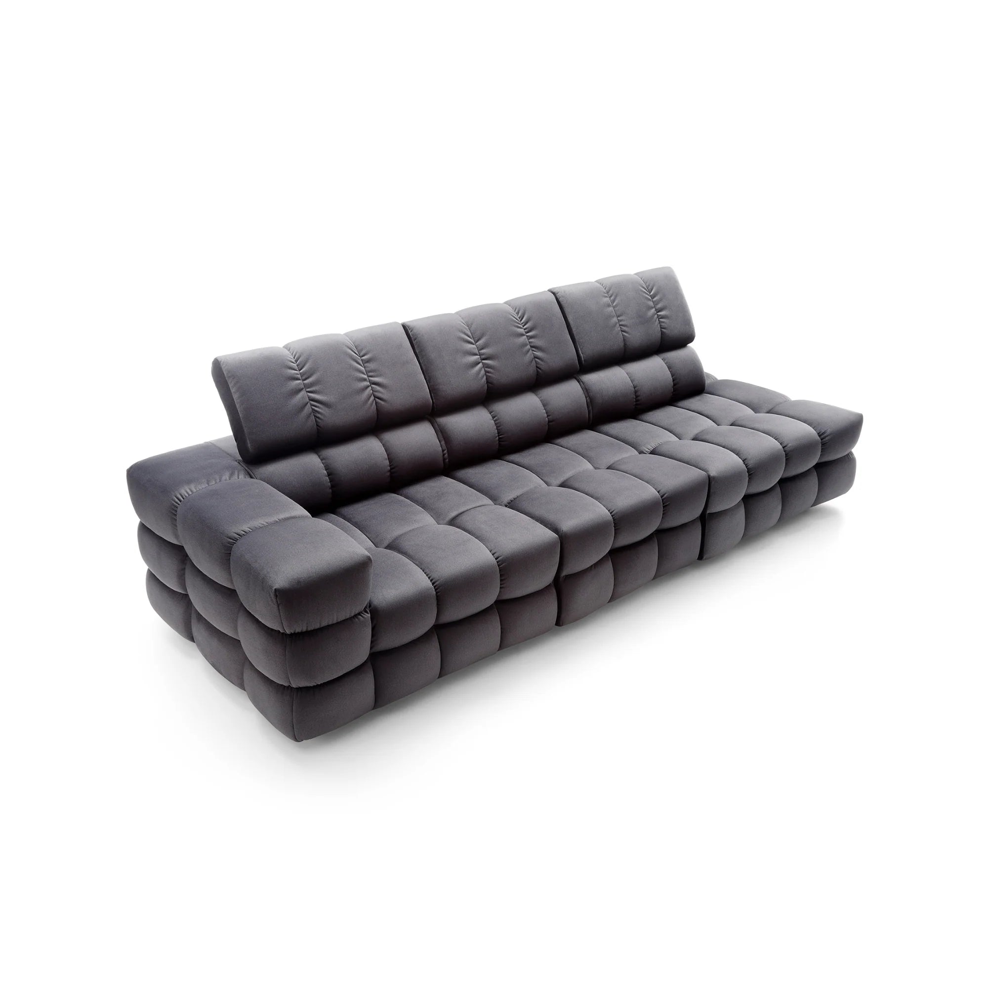 Designer Sofa Buffalo mit Kopfstützen modular in Samt