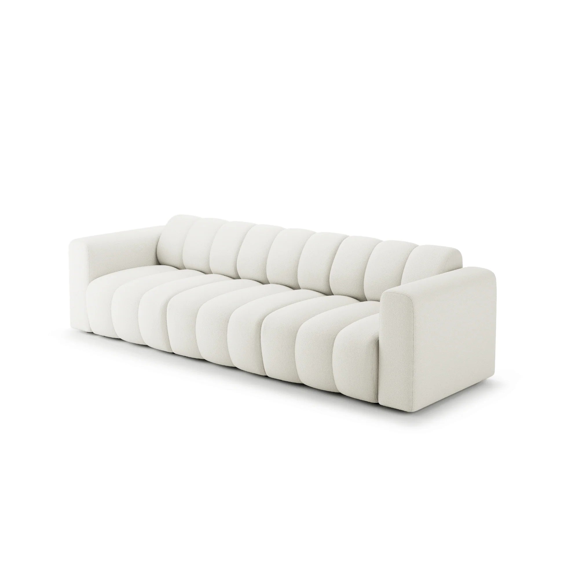 Designer Sofa Bummel 3-Sitzer modular in Bouclé
