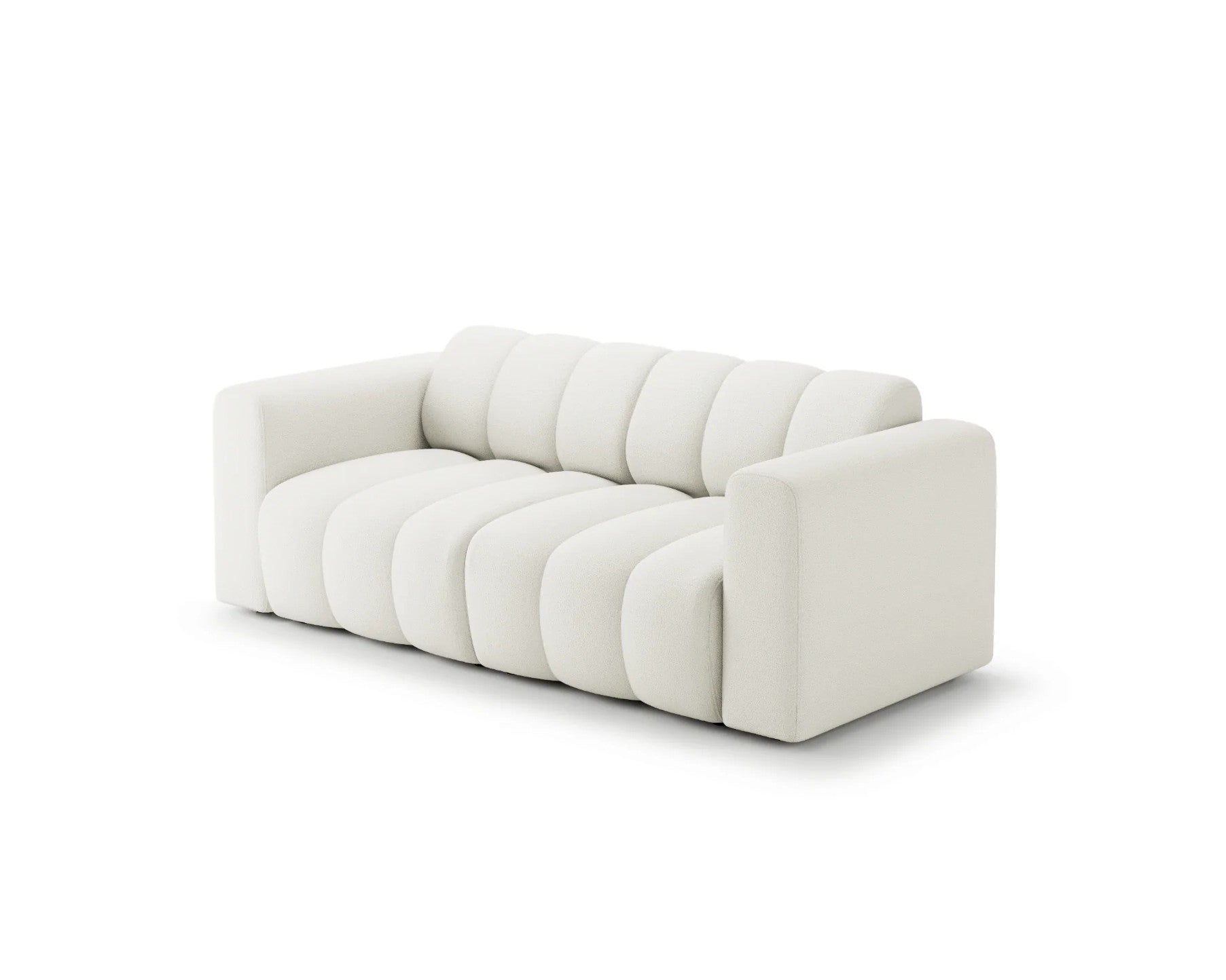 Designer Sofa Bummel 2-Sitzer modular in Bouclé