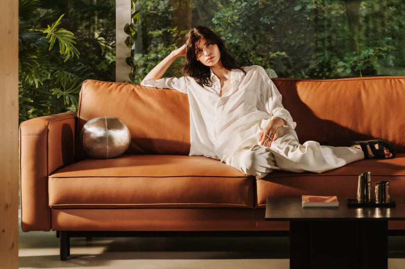 Designer Sofa CALIFORNIA mit Schlaffunktion in Kunstleder