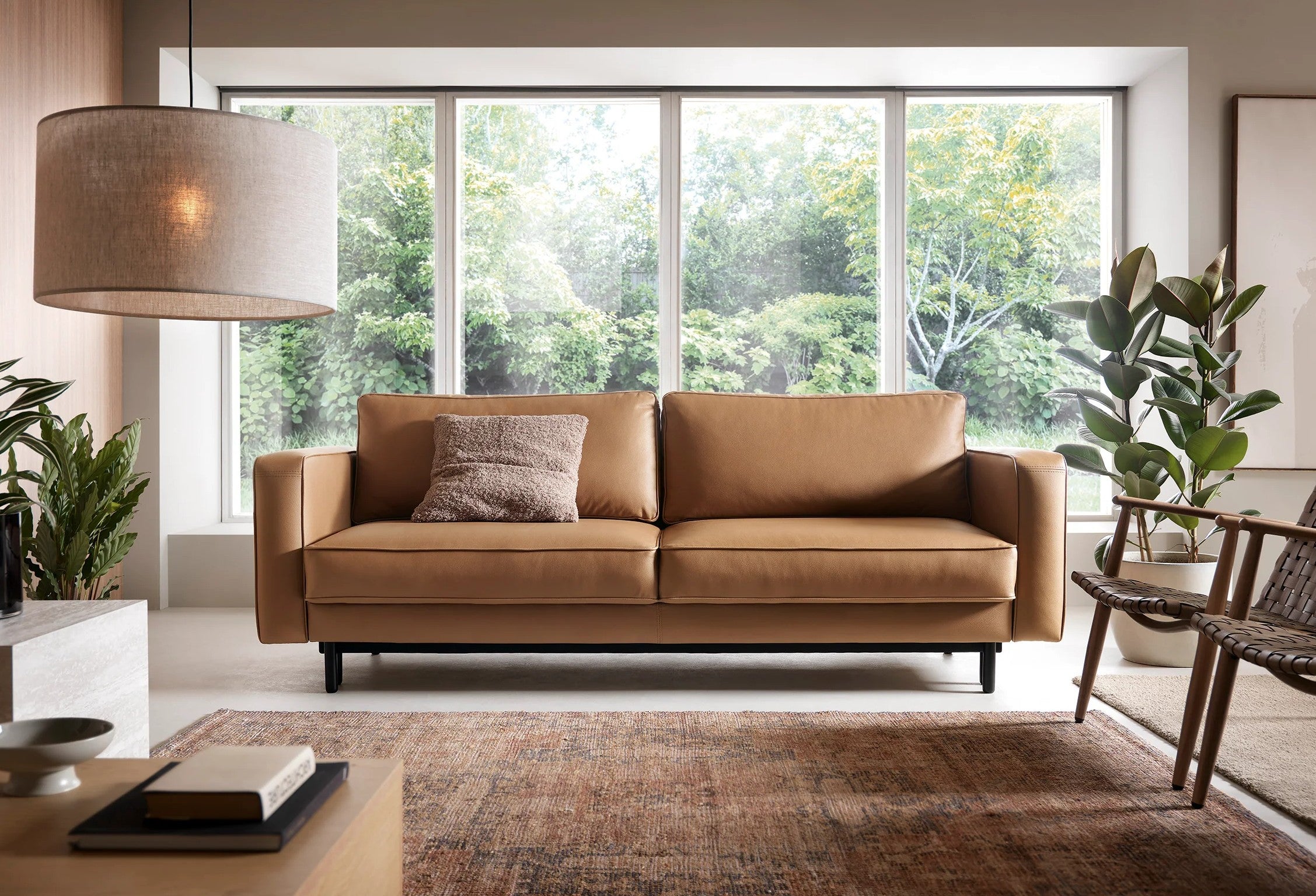 Designer Sofa CALIFORNIA mit Schlaffunktion in Kunstleder