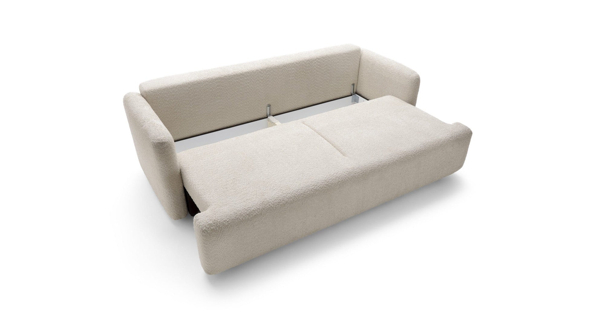 Designer Sofa Cloud Bouclé mit Schlaffunktion und Stauraum