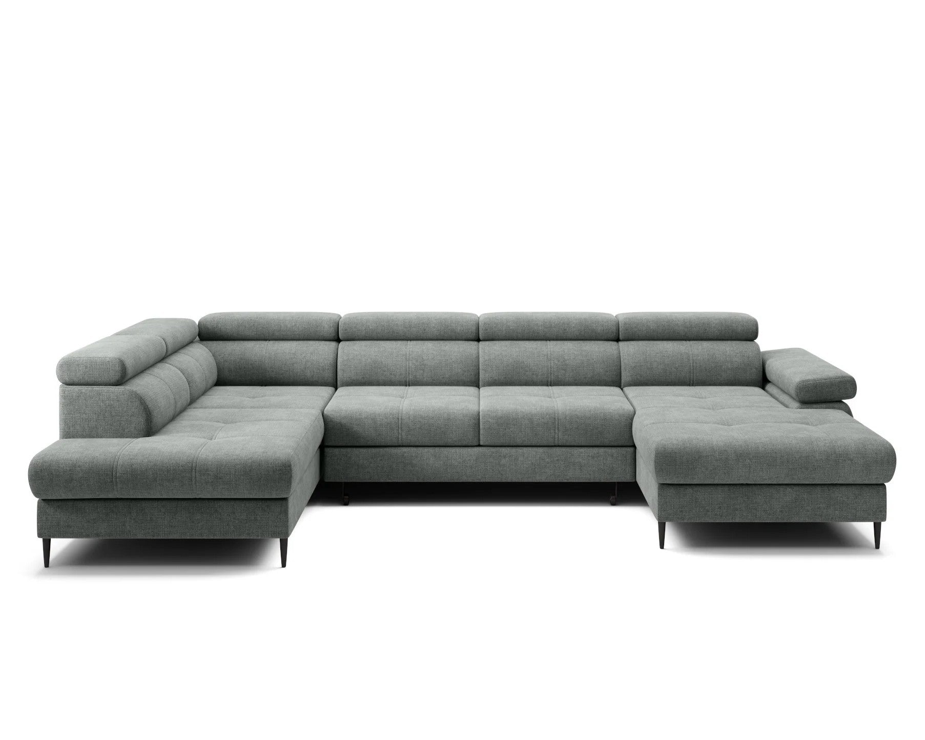 Designer Ecksofa Córdoba III mit Schlaffunktion & Bettkasten in Chenille