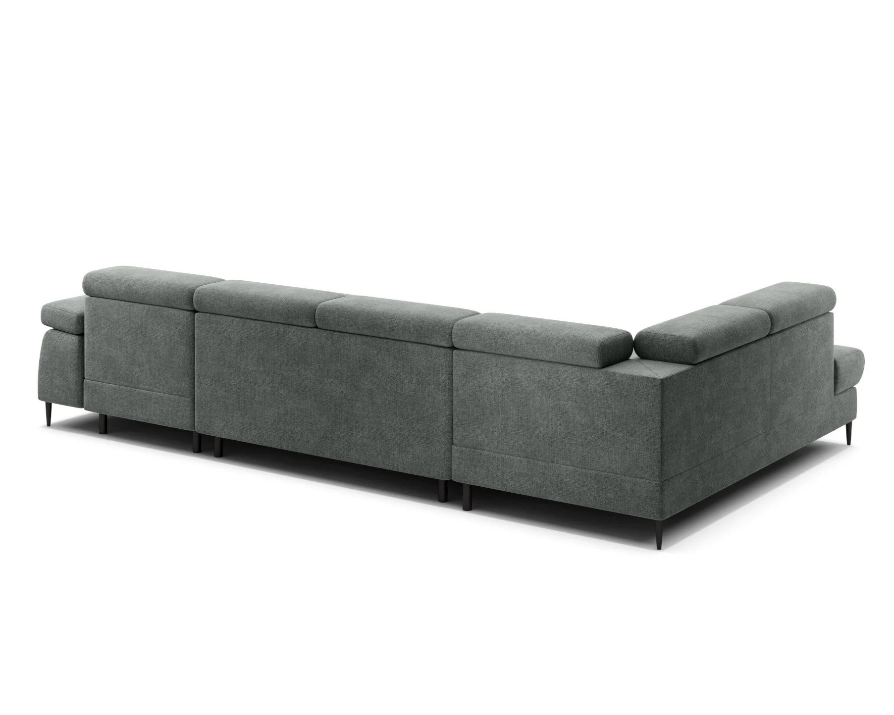 Designer Ecksofa Córdoba III mit Schlaffunktion & Bettkasten in Chenille