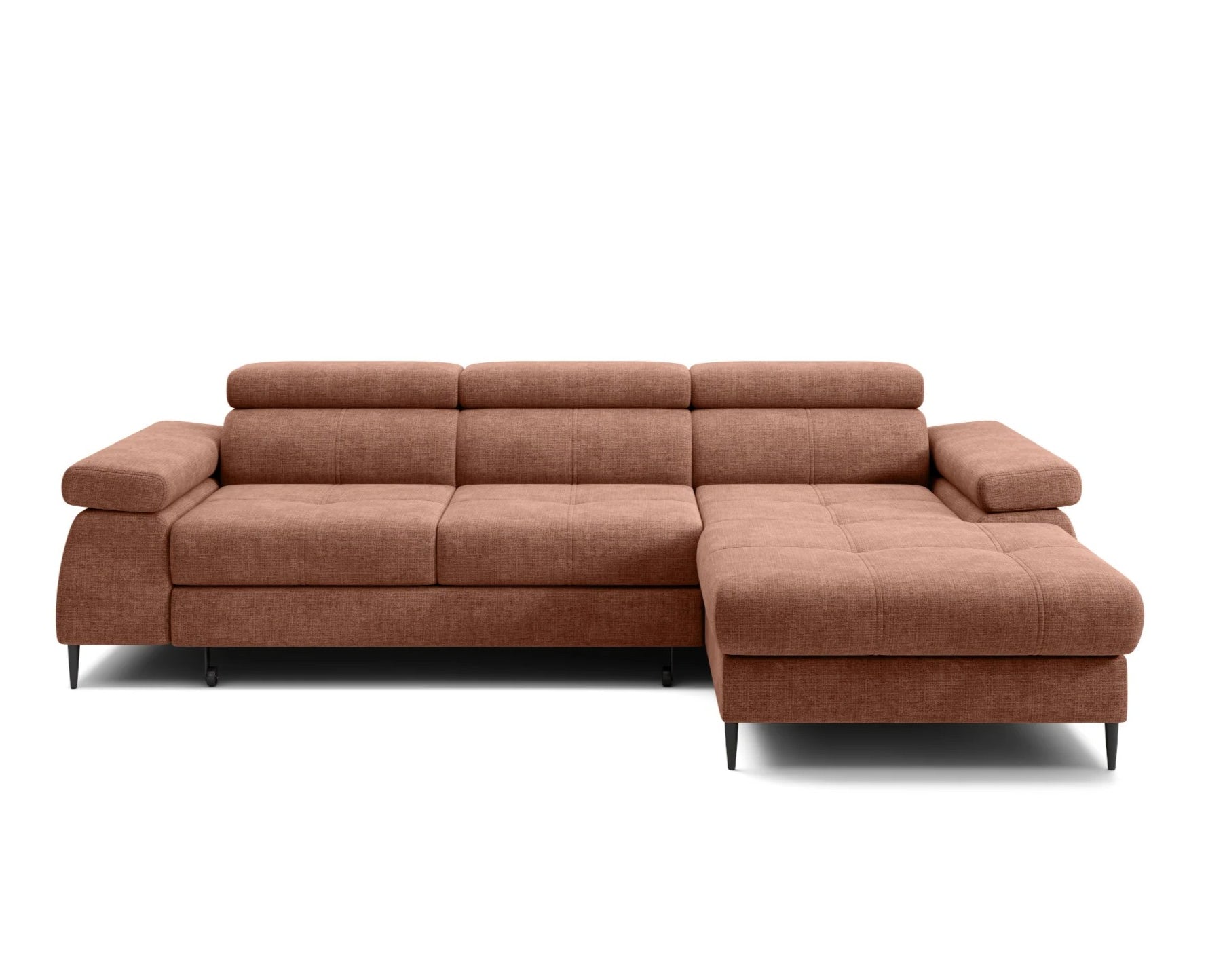 Designer Ecksofa Córdoba I mit Schlaffunktion & Bettkasten in Chenille