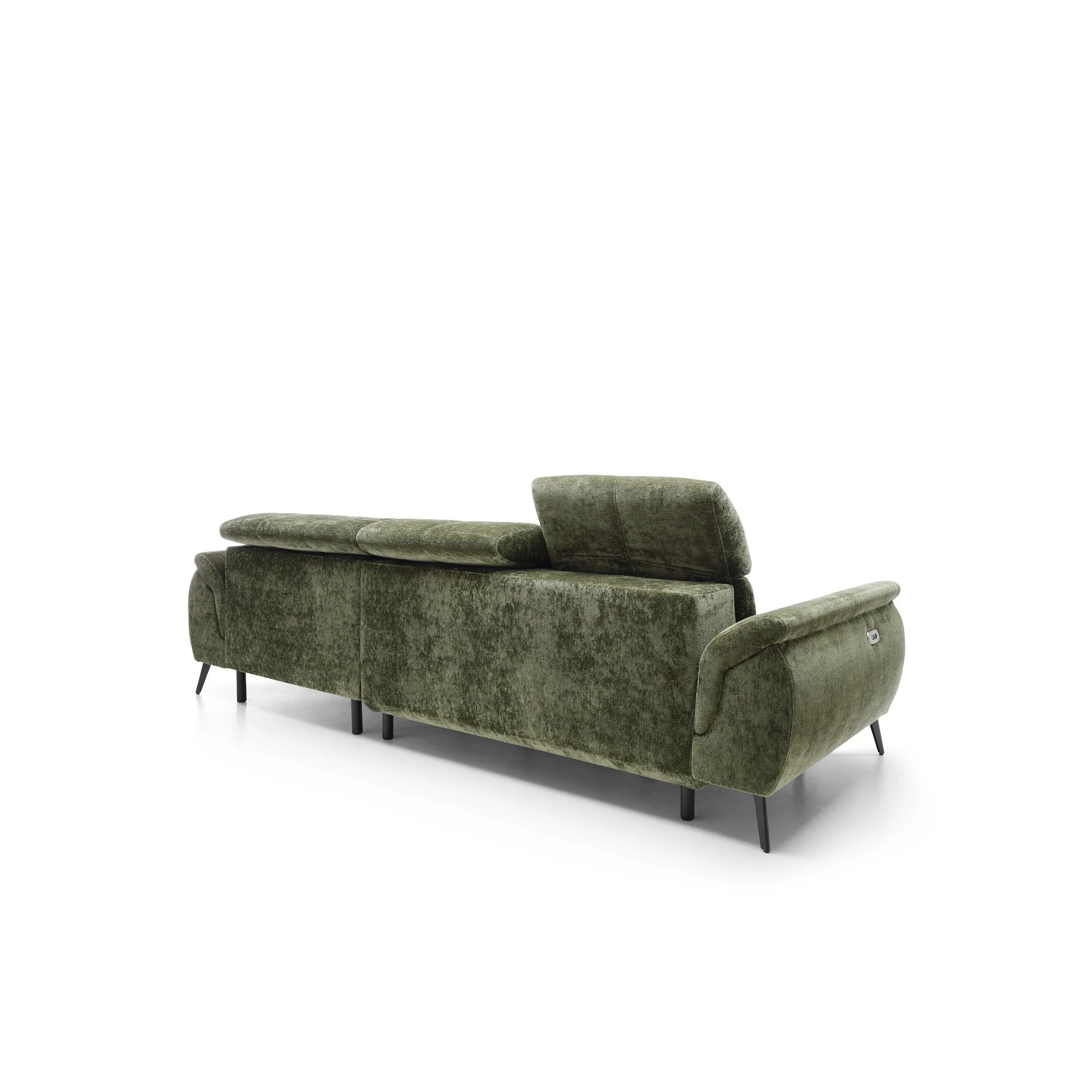 Designer Ecksofa Genova elektrisch Sitzverlängerung & Chenille