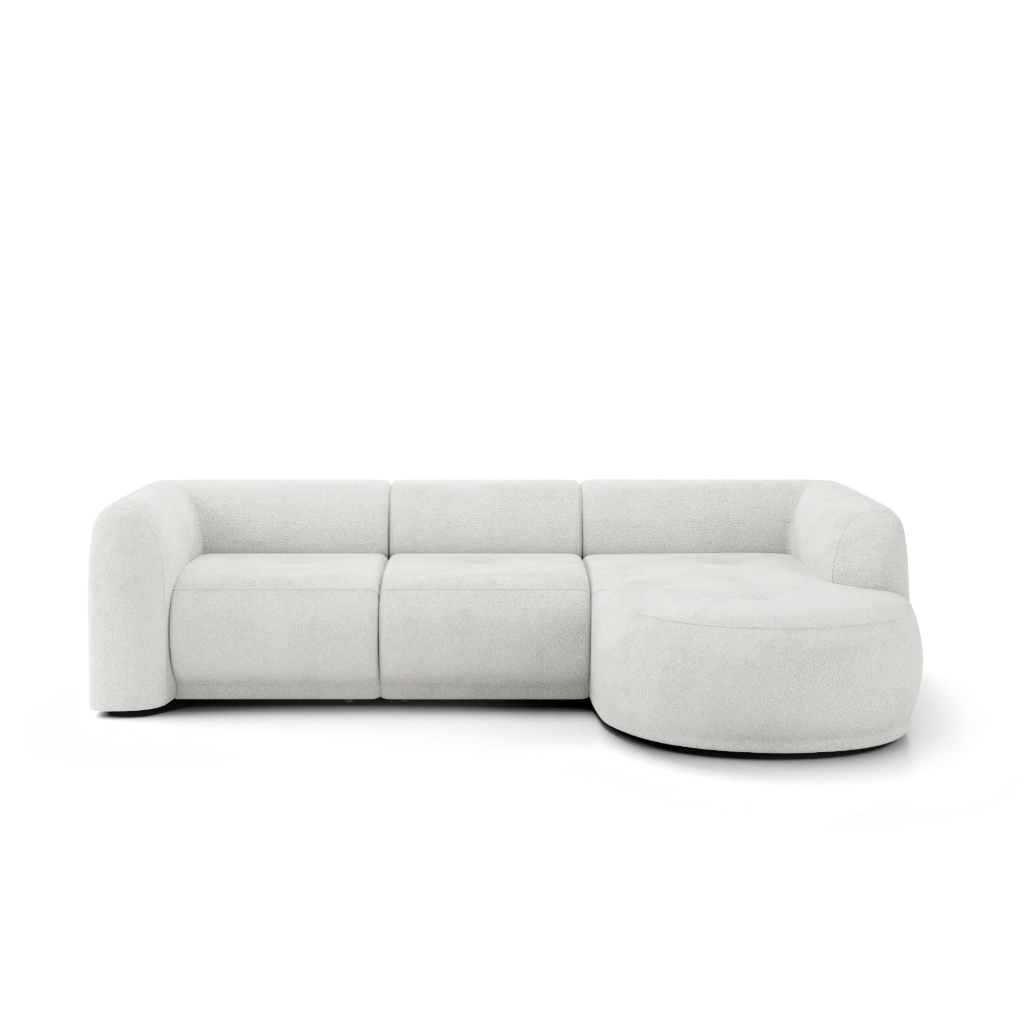 Designer Ecksofa Gio L modular in Bouclé