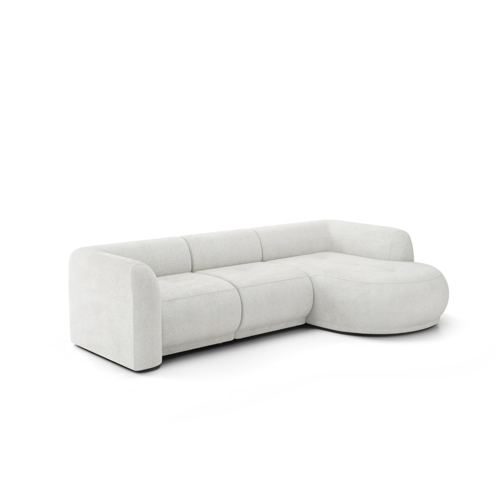 Designer Ecksofa Gio L modular in Bouclé