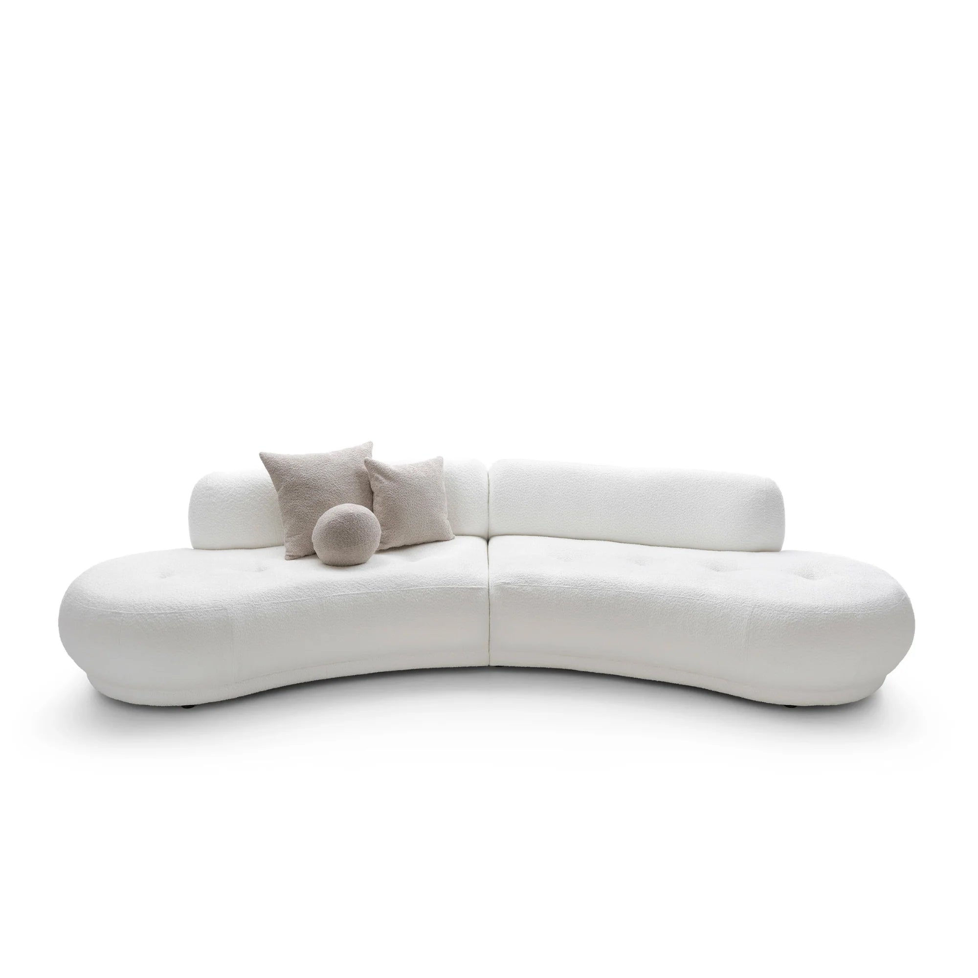 Designer Sofa Gio 5-Sitzer modular in Bouclé