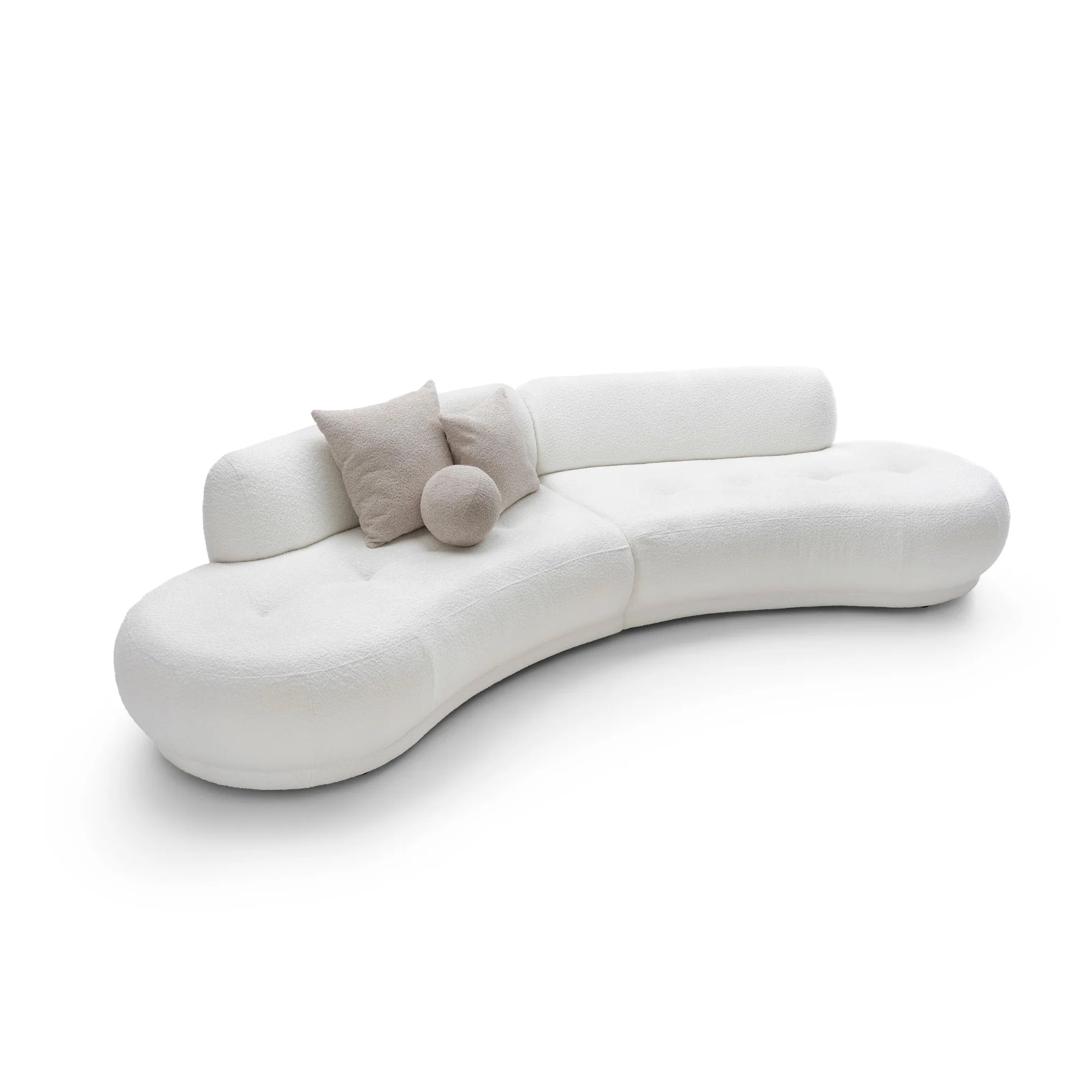 Designer Sofa Gio 5-Sitzer modular in Bouclé