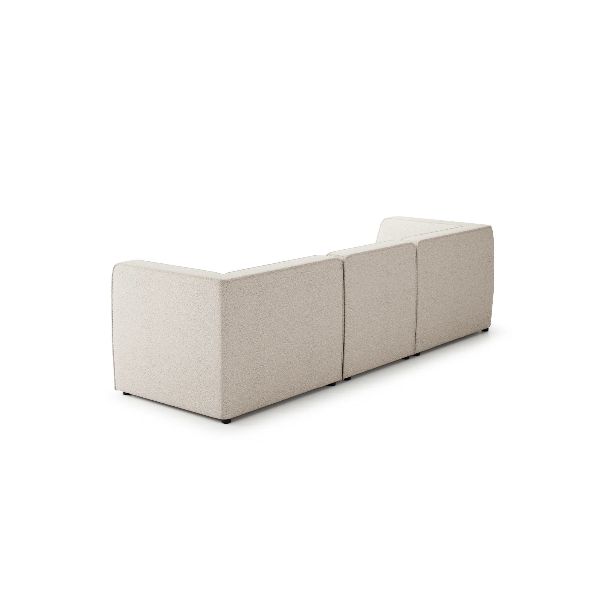 Designer Sofa Hugg 3‑Sitzer modular in Bouclé