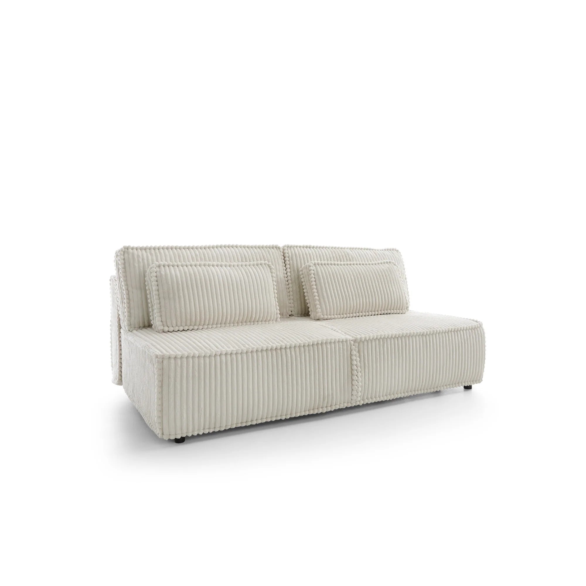 Designer Sofa Komma mit Schlaffunktion & Bettkasten in Cord
