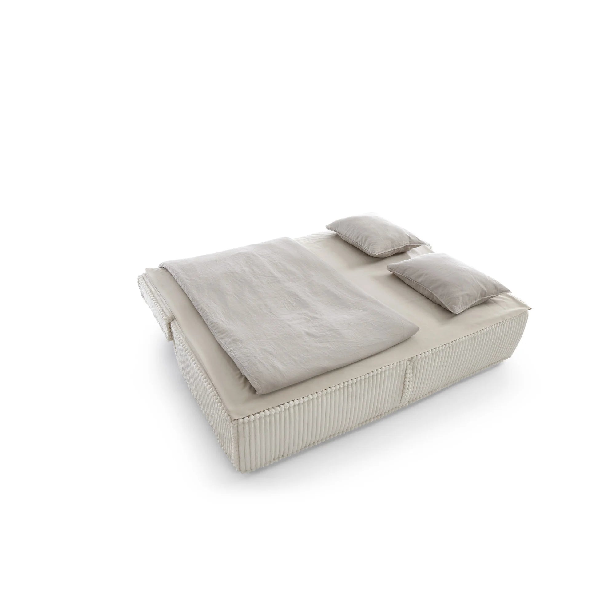 Designer Sofa Komma mit Schlaffunktion & Bettkasten in Cord