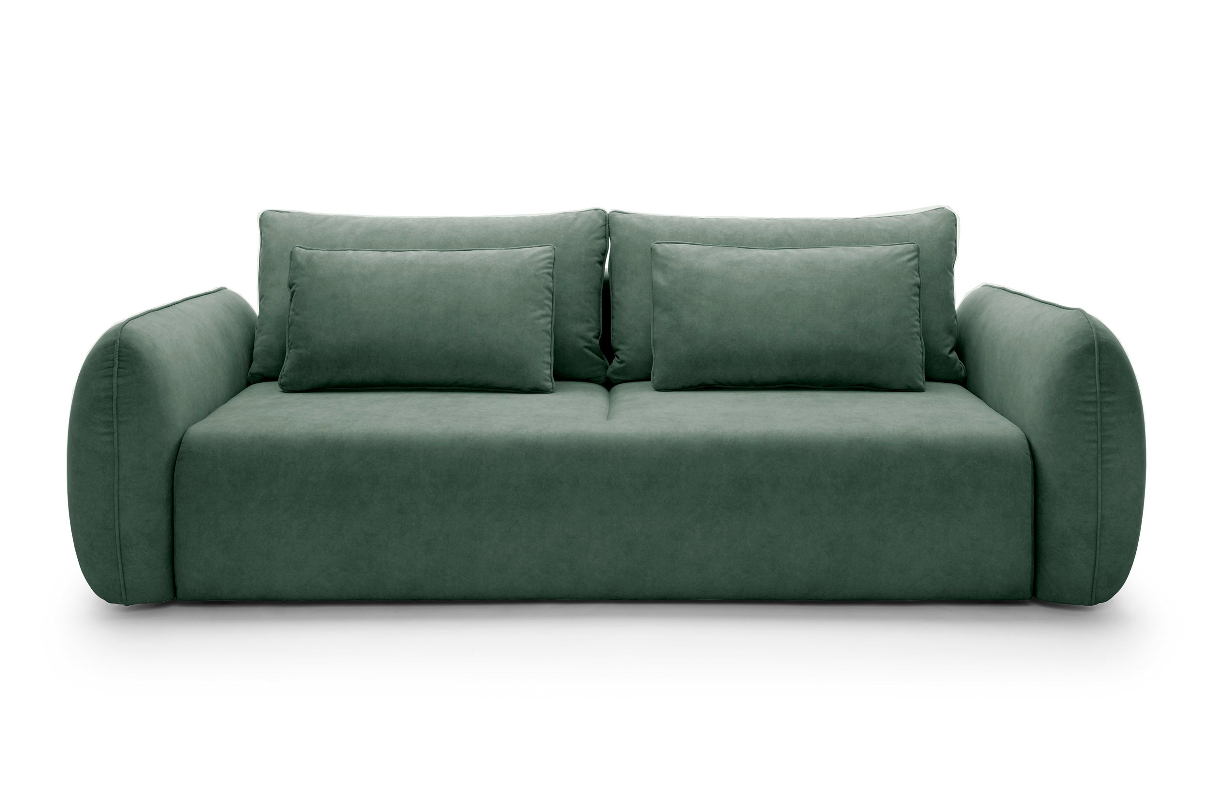 Designer Maloy Sofa mit Schlaffunktion & Bettkasten in Samt