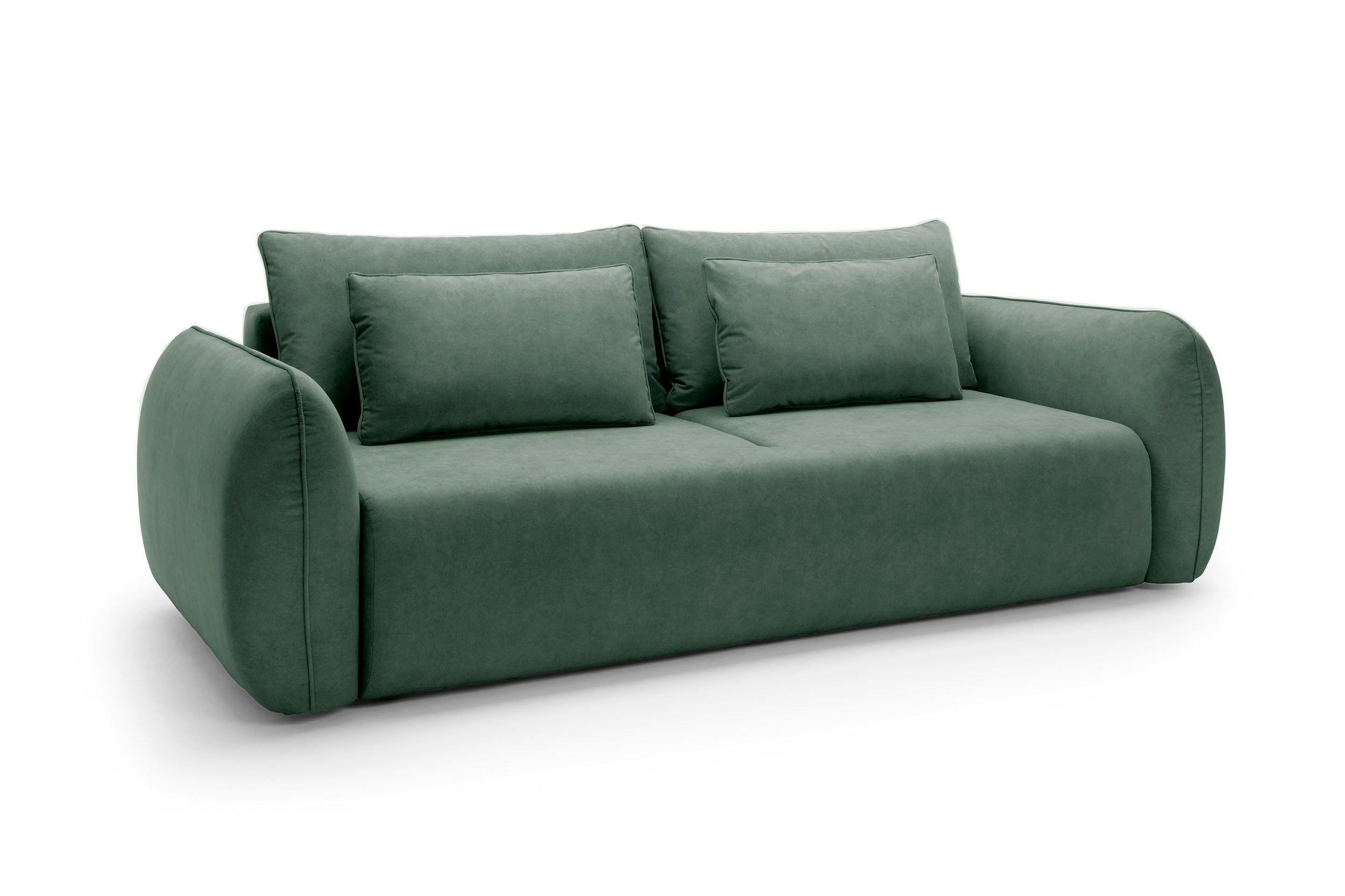 Designer Maloy Sofa mit Schlaffunktion & Bettkasten in Samt