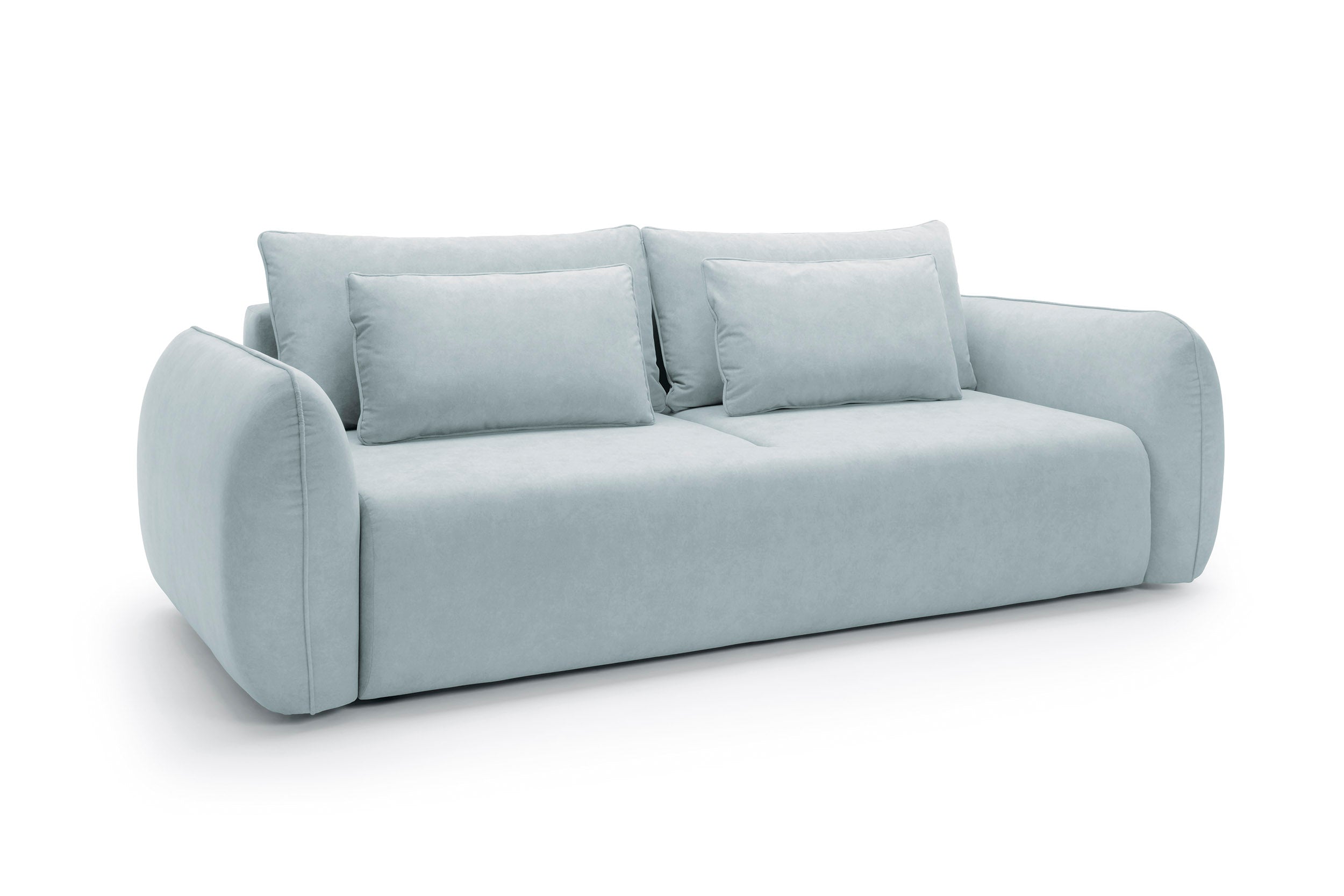 Designer Maloy Sofa mit Schlaffunktion & Bettkasten in Samt