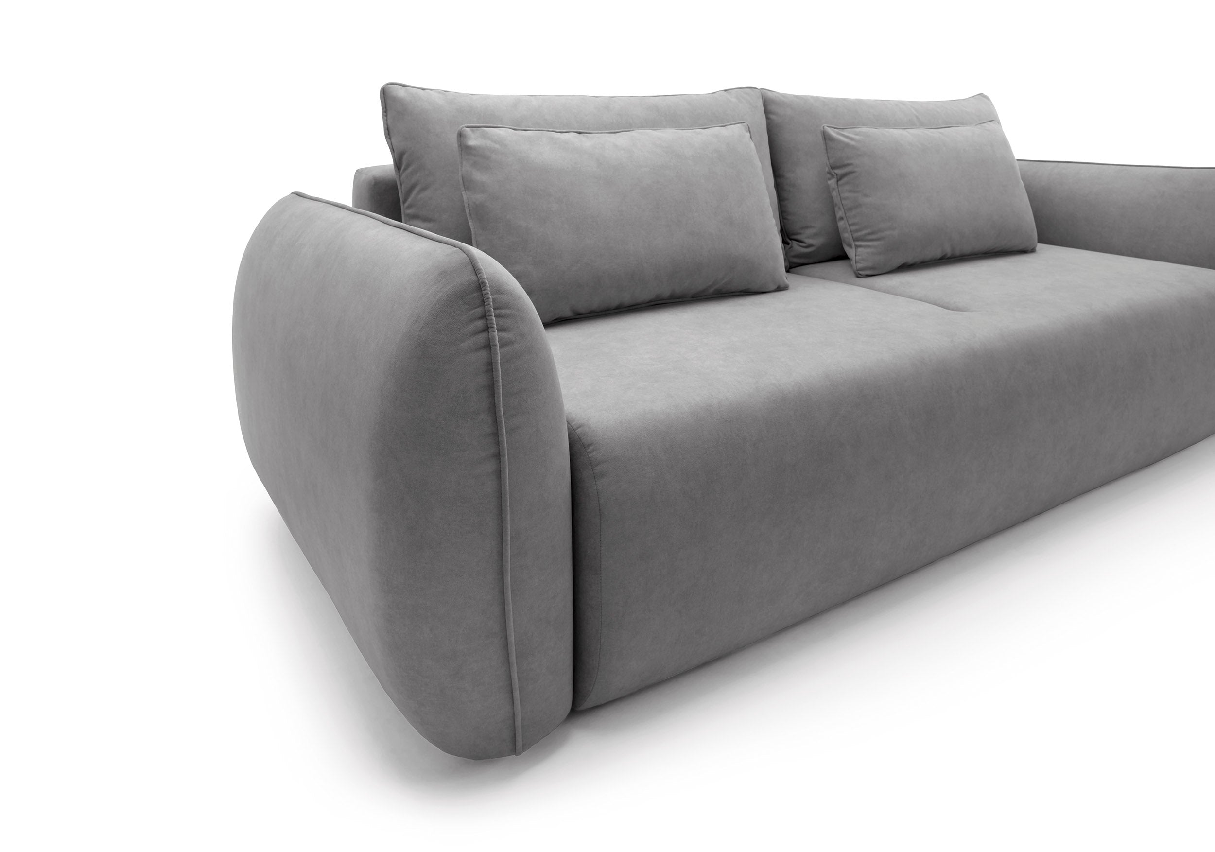 Designer Maloy Sofa mit Schlaffunktion & Bettkasten in Samt
