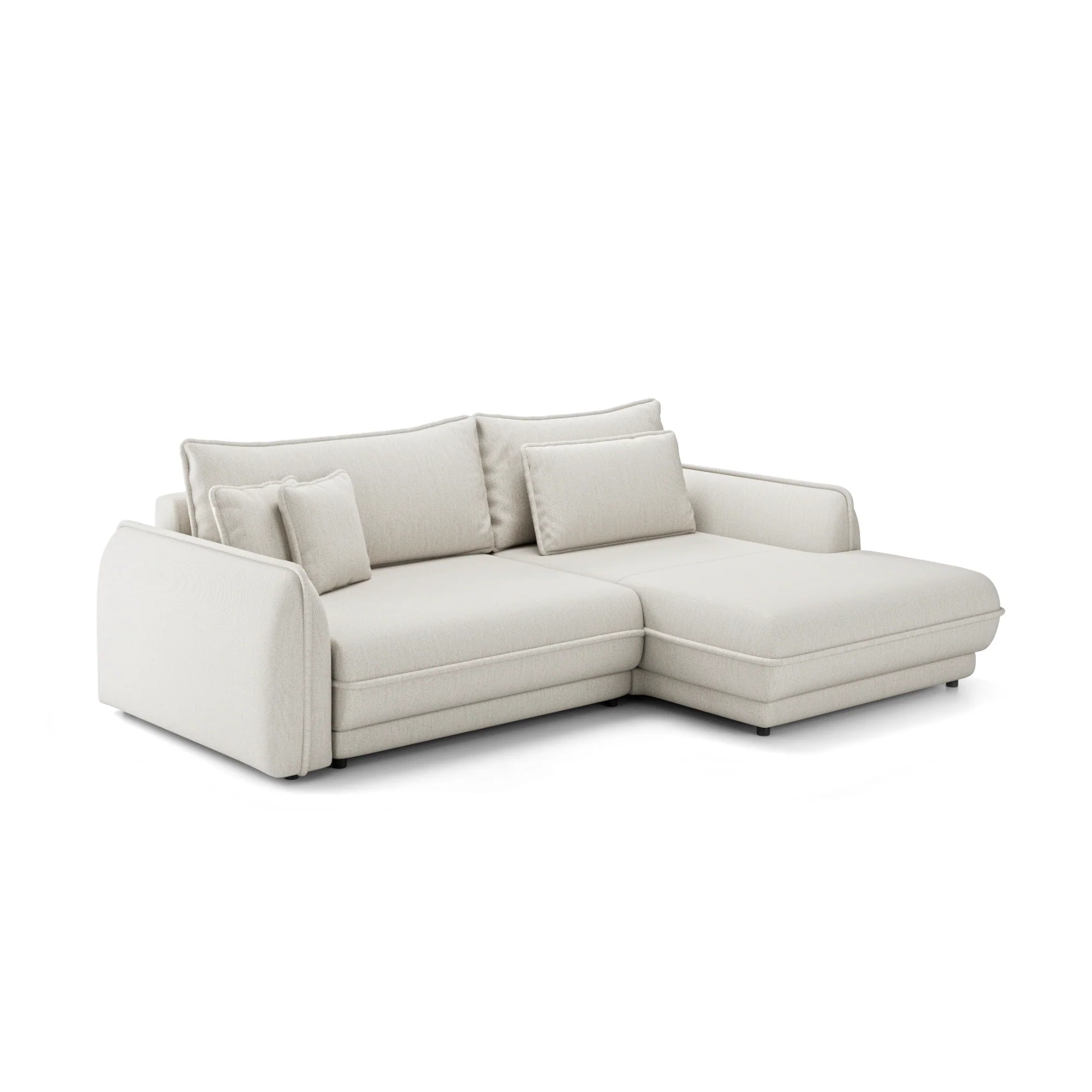 Designer Ecksofa Mojave I mit Schlaf- und Klappfunktion in Stoff