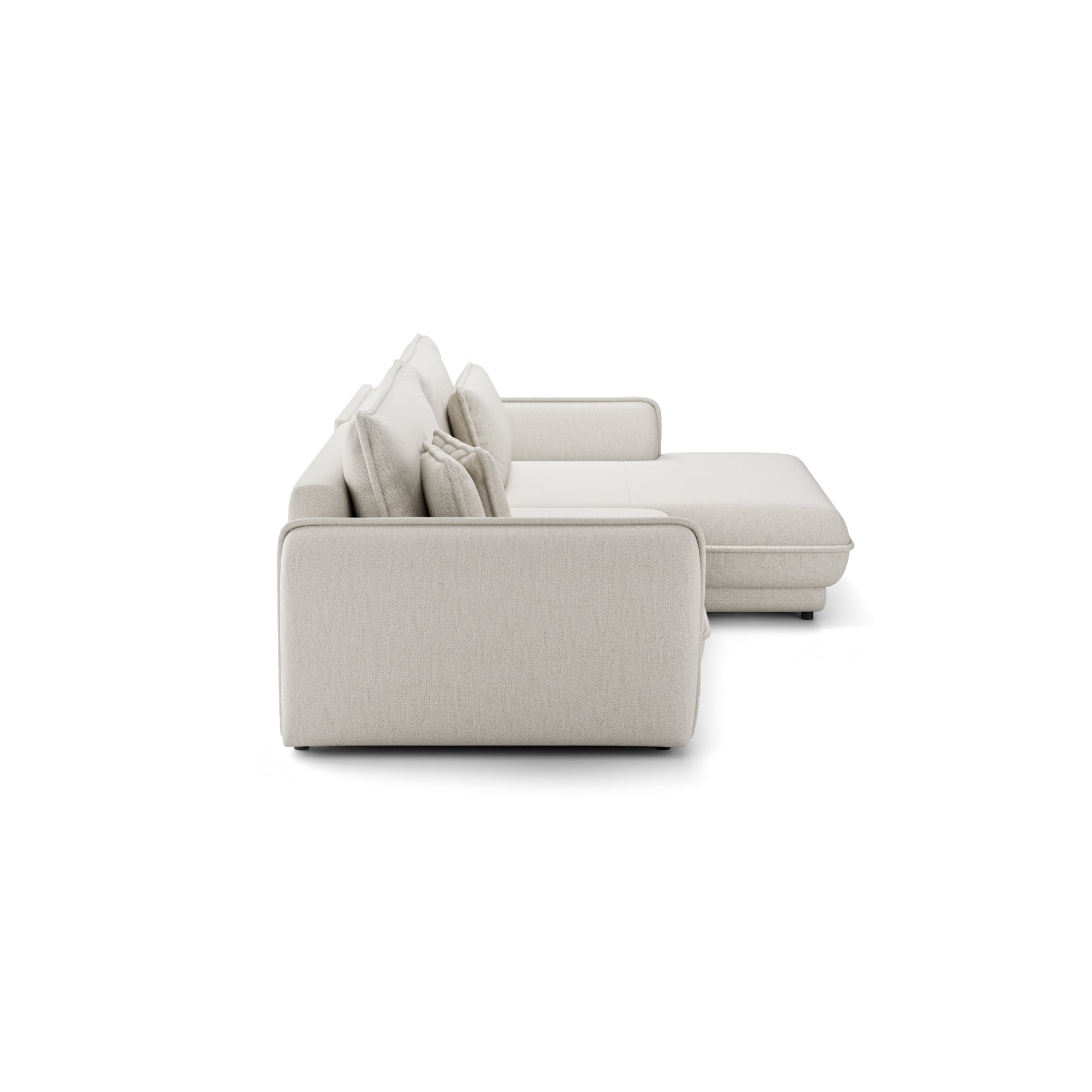 Designer Ecksofa Mojave I mit Schlaf- und Klappfunktion in Stoff