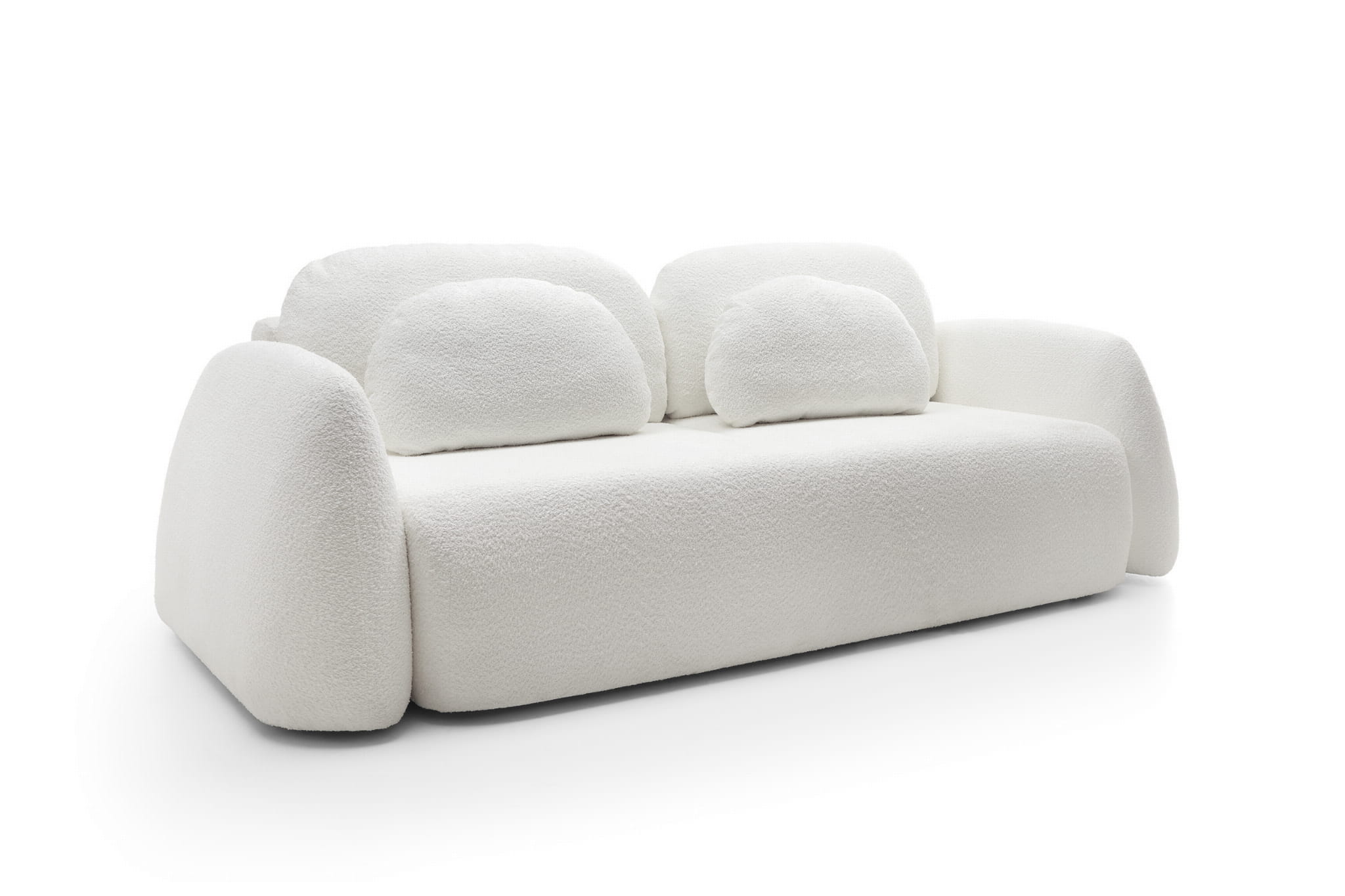 Designer Sofa Monsoon mit Schlaff- & Bettkasten in Bouclé