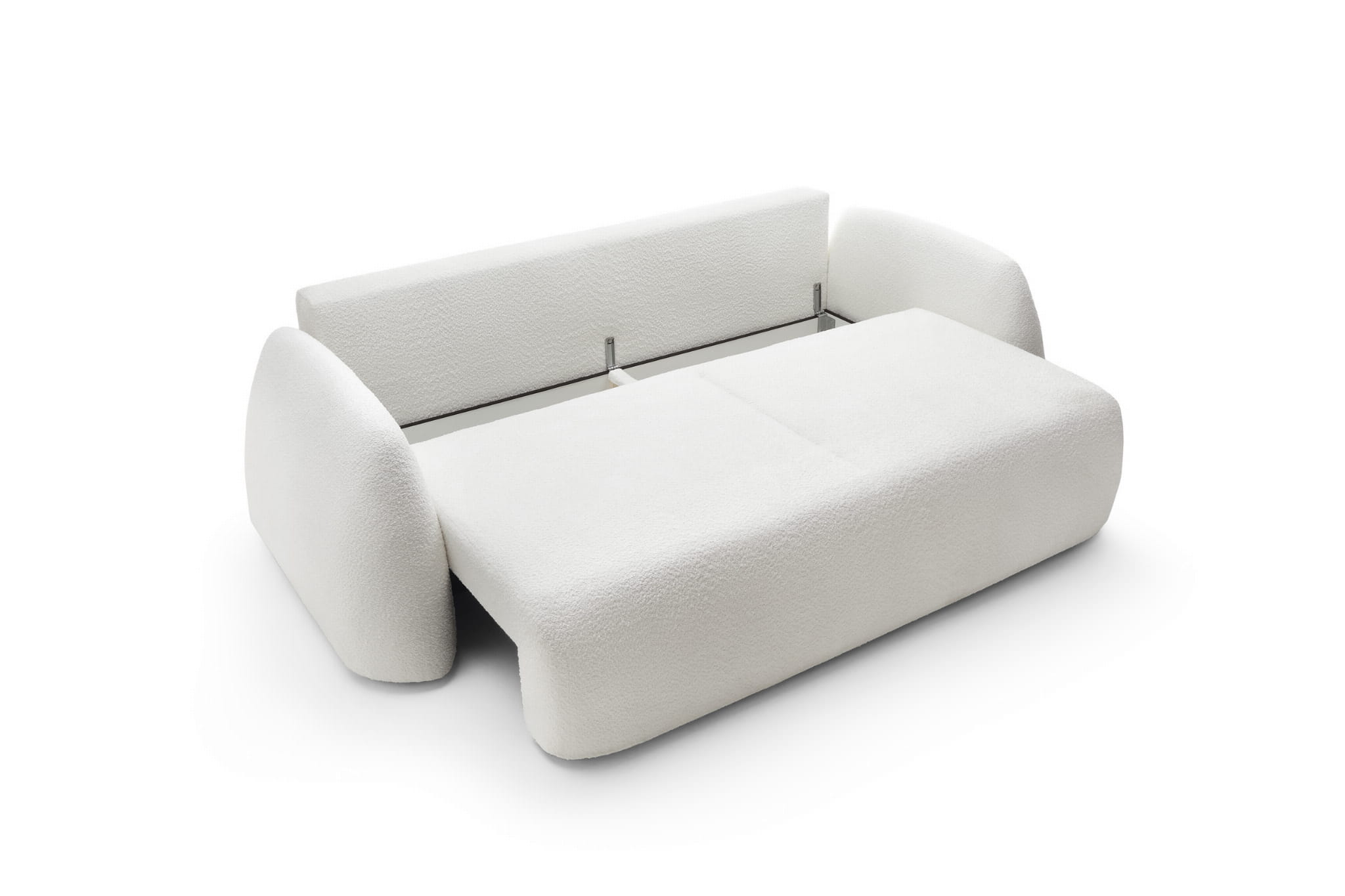 Designer Sofa Monsoon mit Schlaff- & Bettkasten in Bouclé