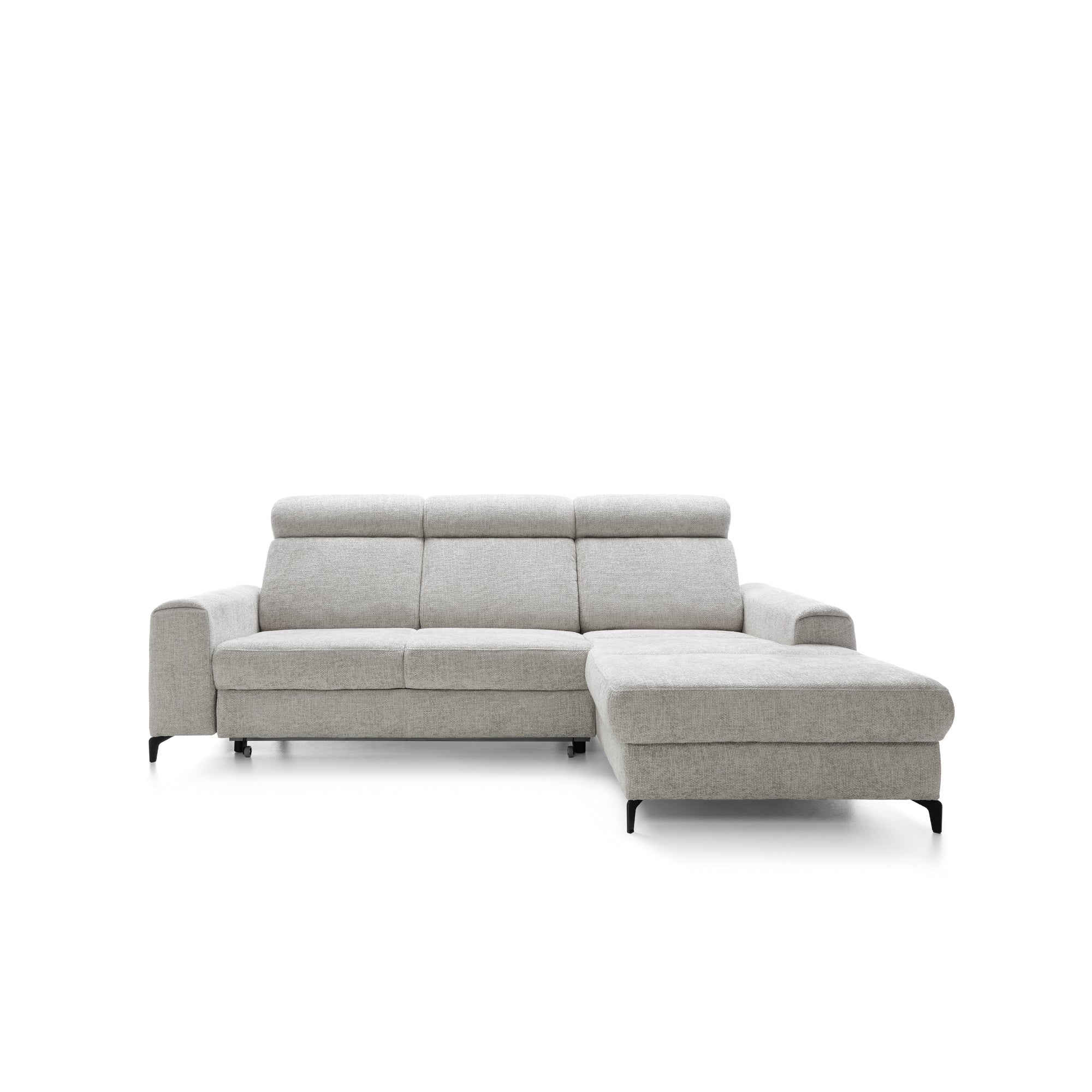 Designer Ecksofa Notte mit Schlaffunktion & Bettkasten in Chenille