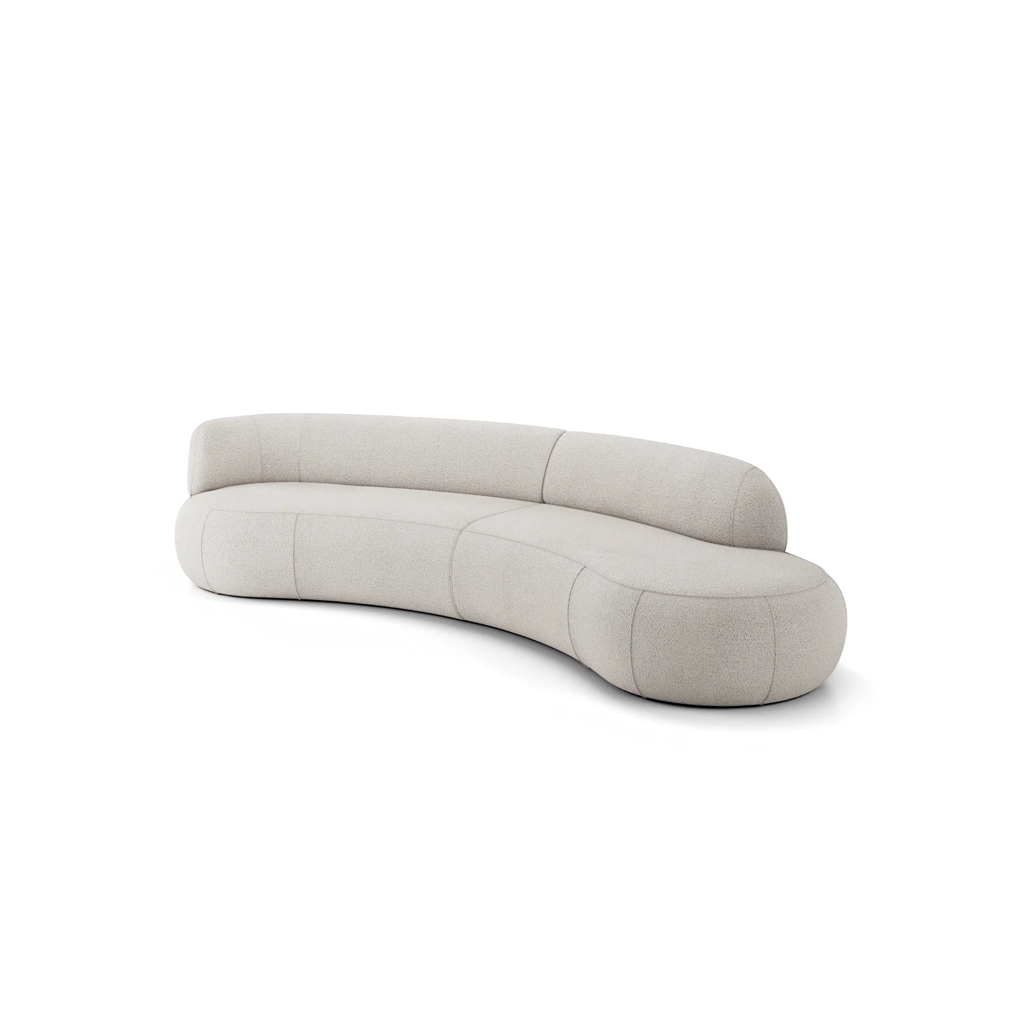 Designer Sofa Soul 4‑Sitzer modular in Bouclé