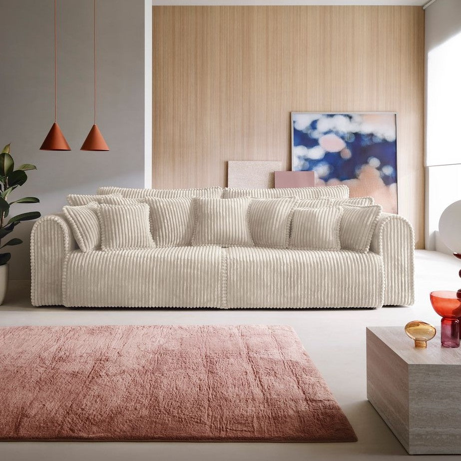 Designer Sofa Big Buddy 4-Sitzer mit Schlaff- & Bettkasten in Cord