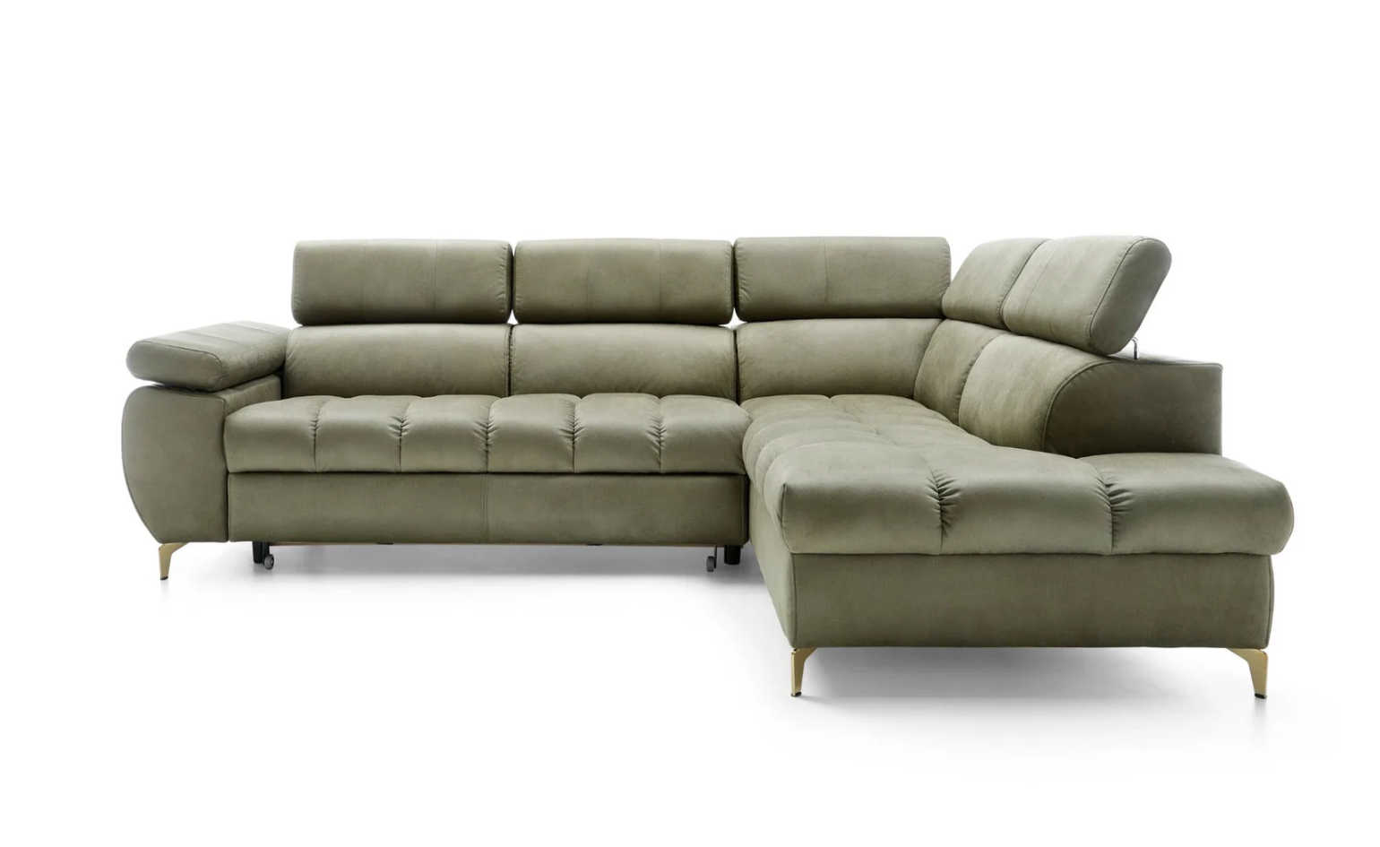 Designer Ecksofa Lugano II mit Schlaff- & Bettkasten in Samt