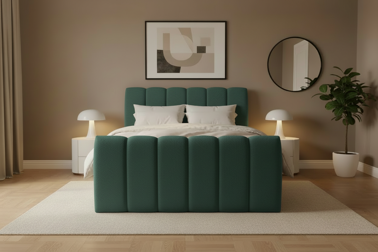 Bett Frontalansicht Grün