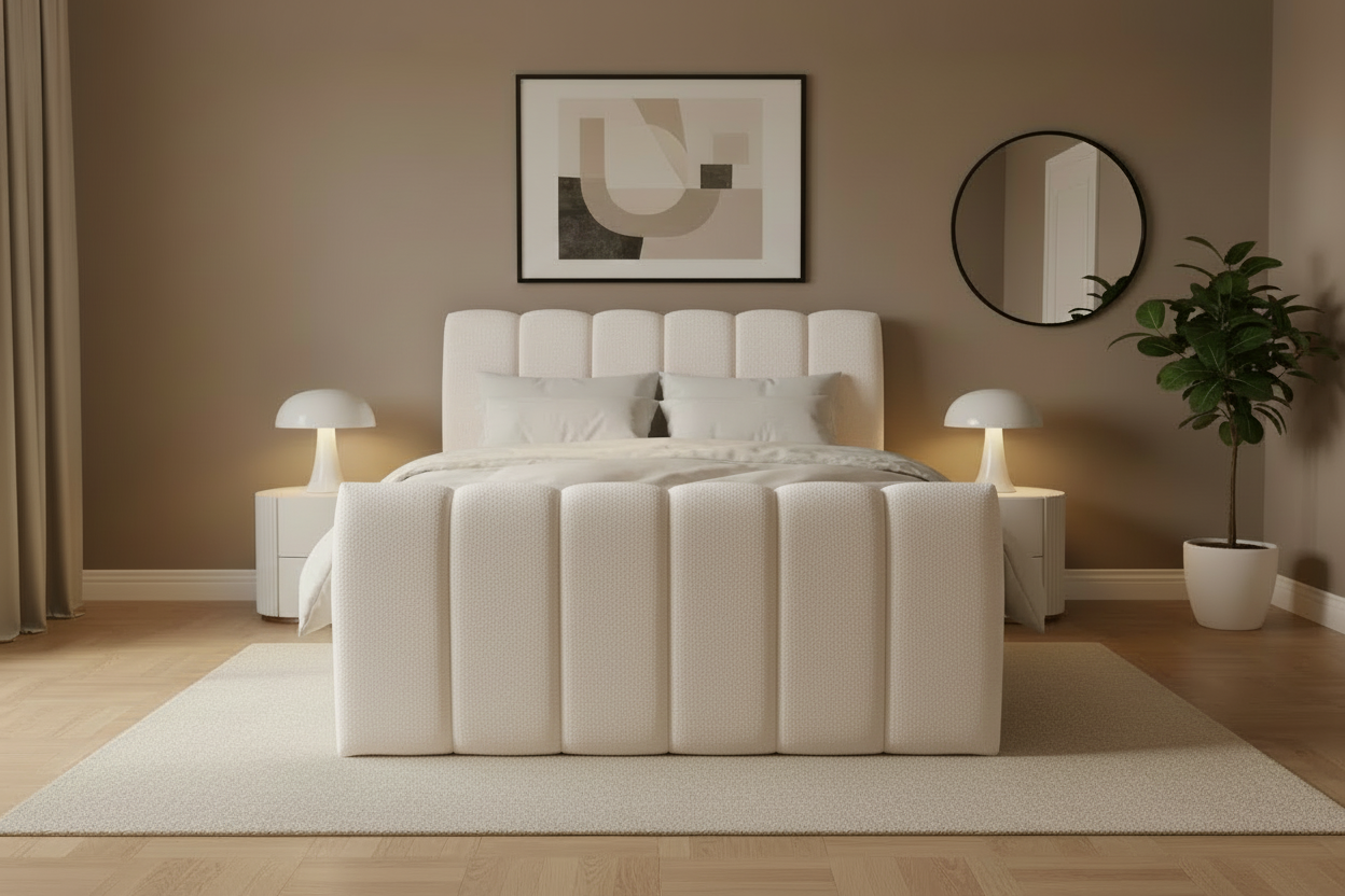 Bett Frontalansicht Weiß