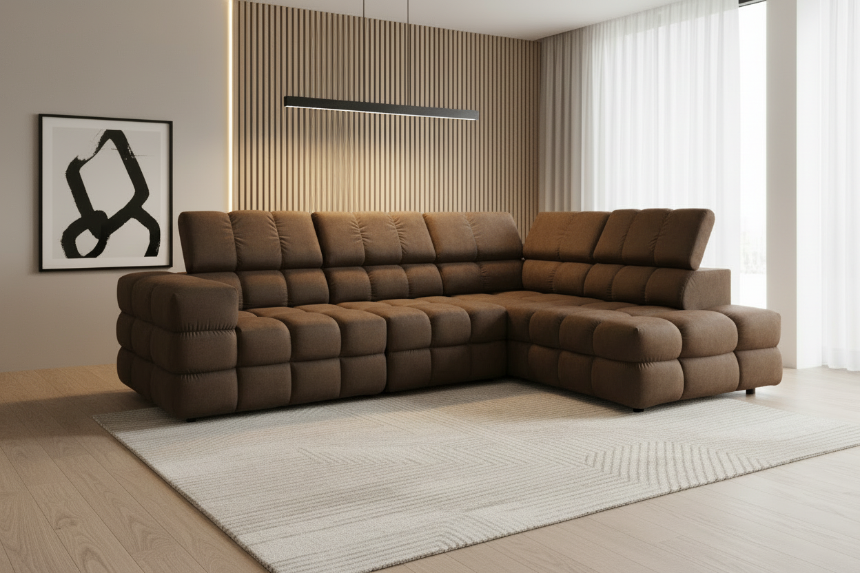 Buffalo Ecksofa Braun Schrägansicht