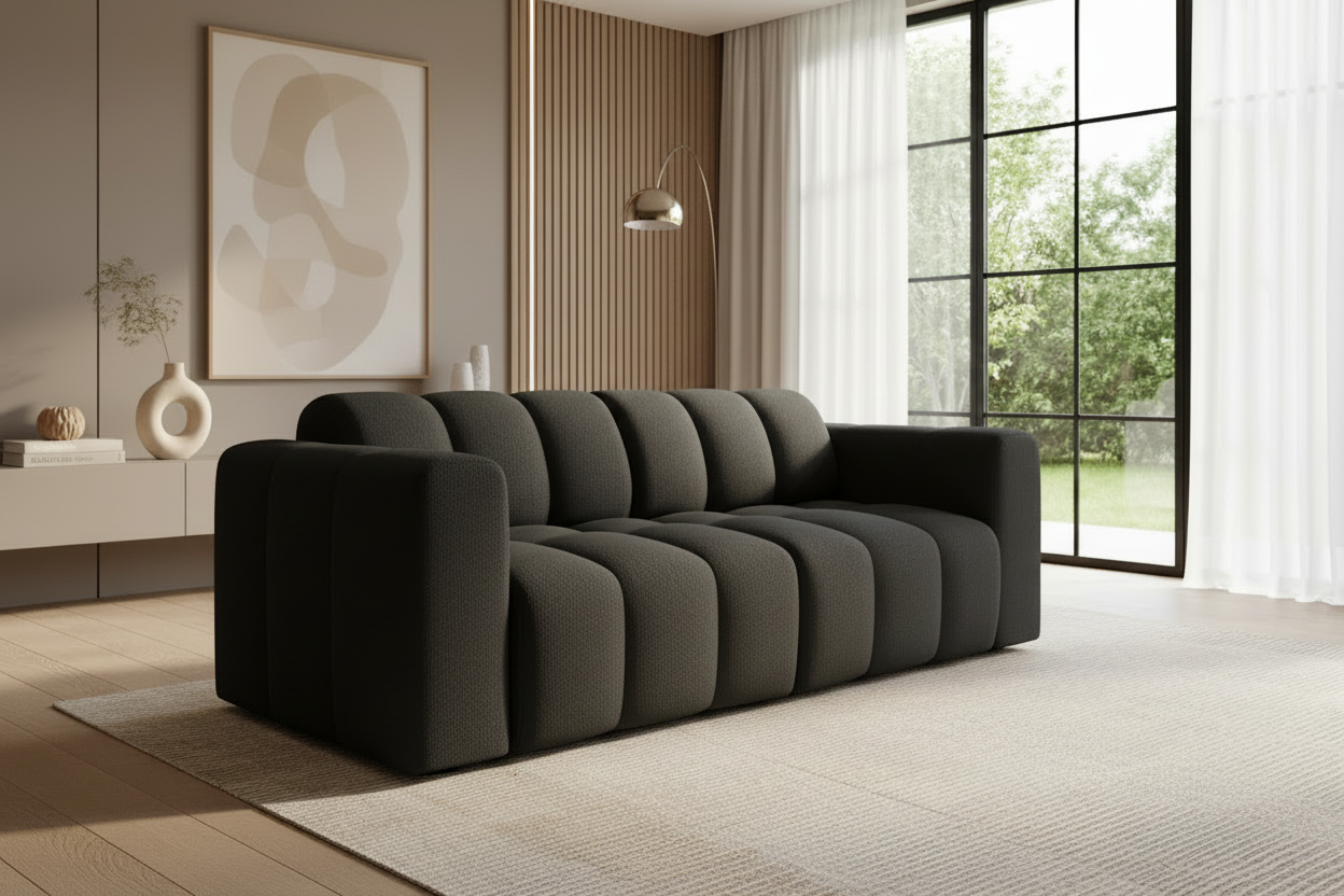 Bummel A1-1A Sofa in Manza Black