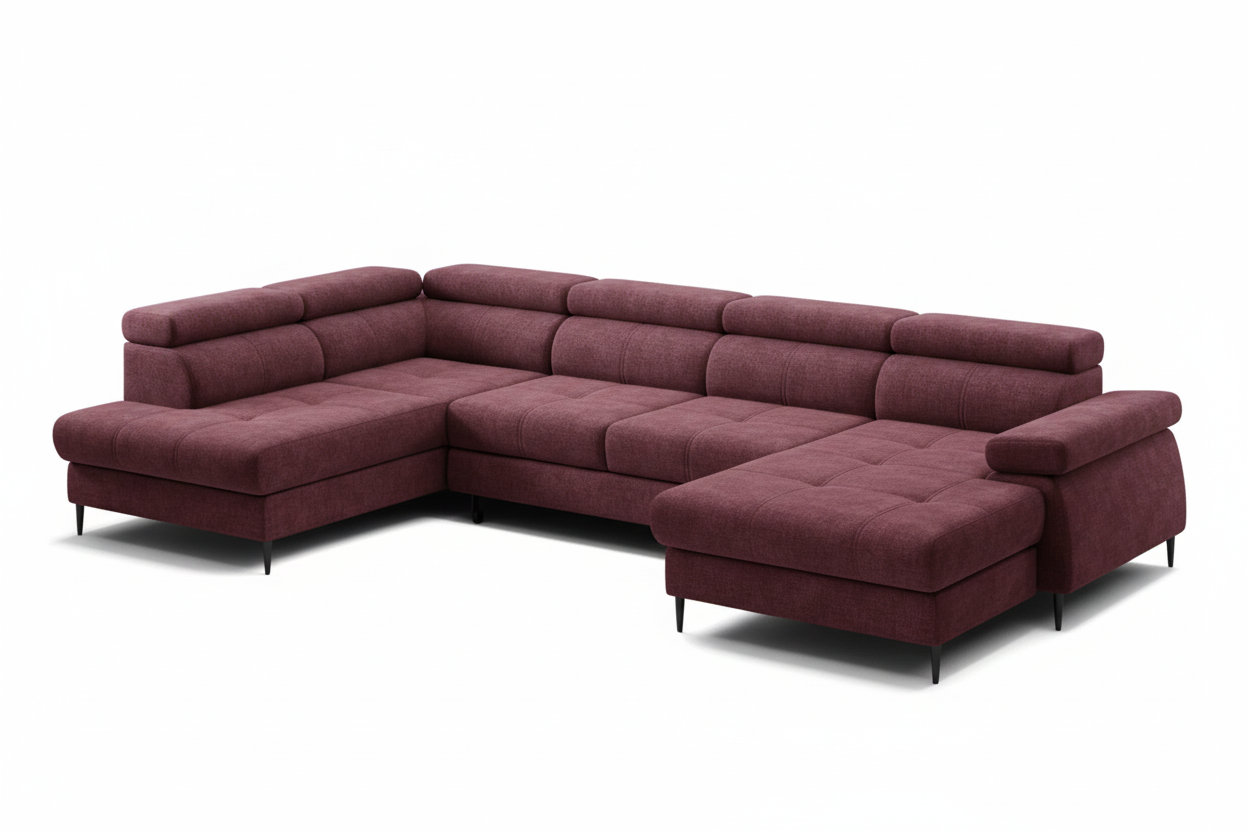 Córdoba III Wohnlandschaft Bordeaux Schrägansicht