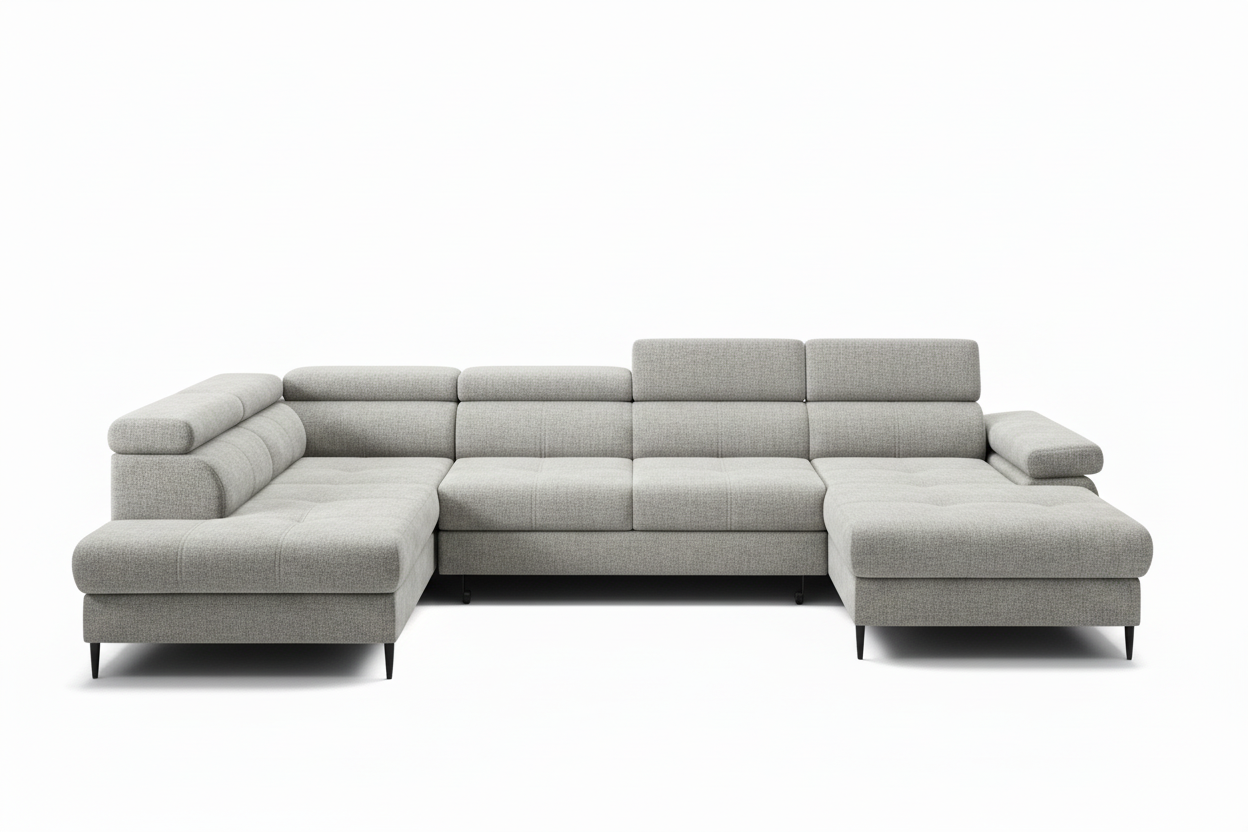 Córdoba III Wohnlandschaft Hellgrau Front nur Farbe