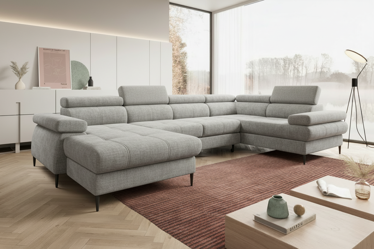 Córdoba III Wohnlandschaft Hellgrau Lifestyle exakter Ton