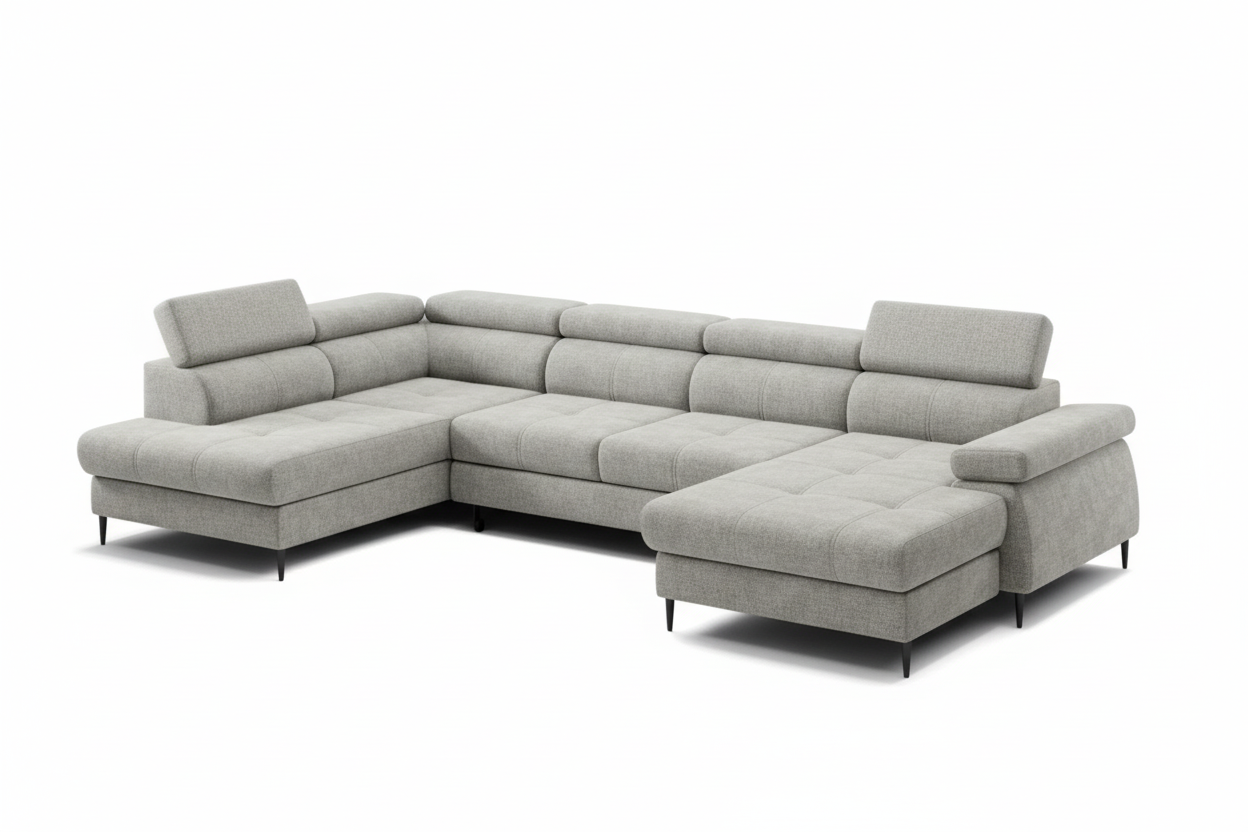 Córdoba III Wohnlandschaft Hellgrau Schrägansicht