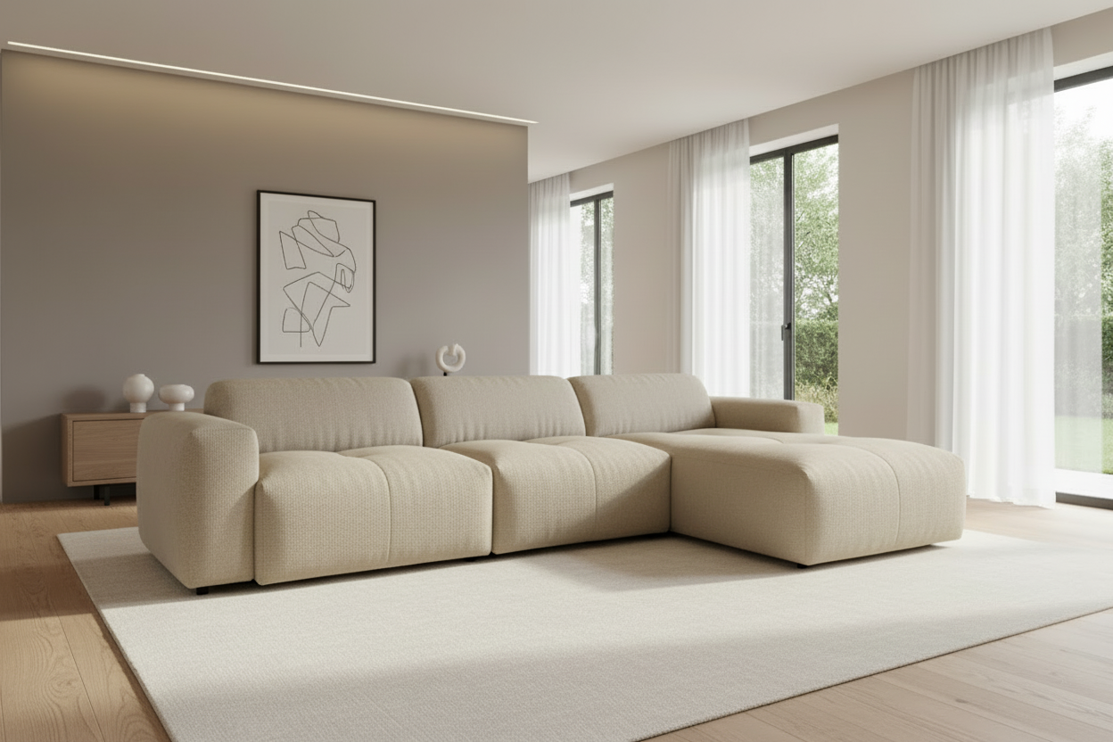 Calm Schrägansicht Greige/Taupe hell