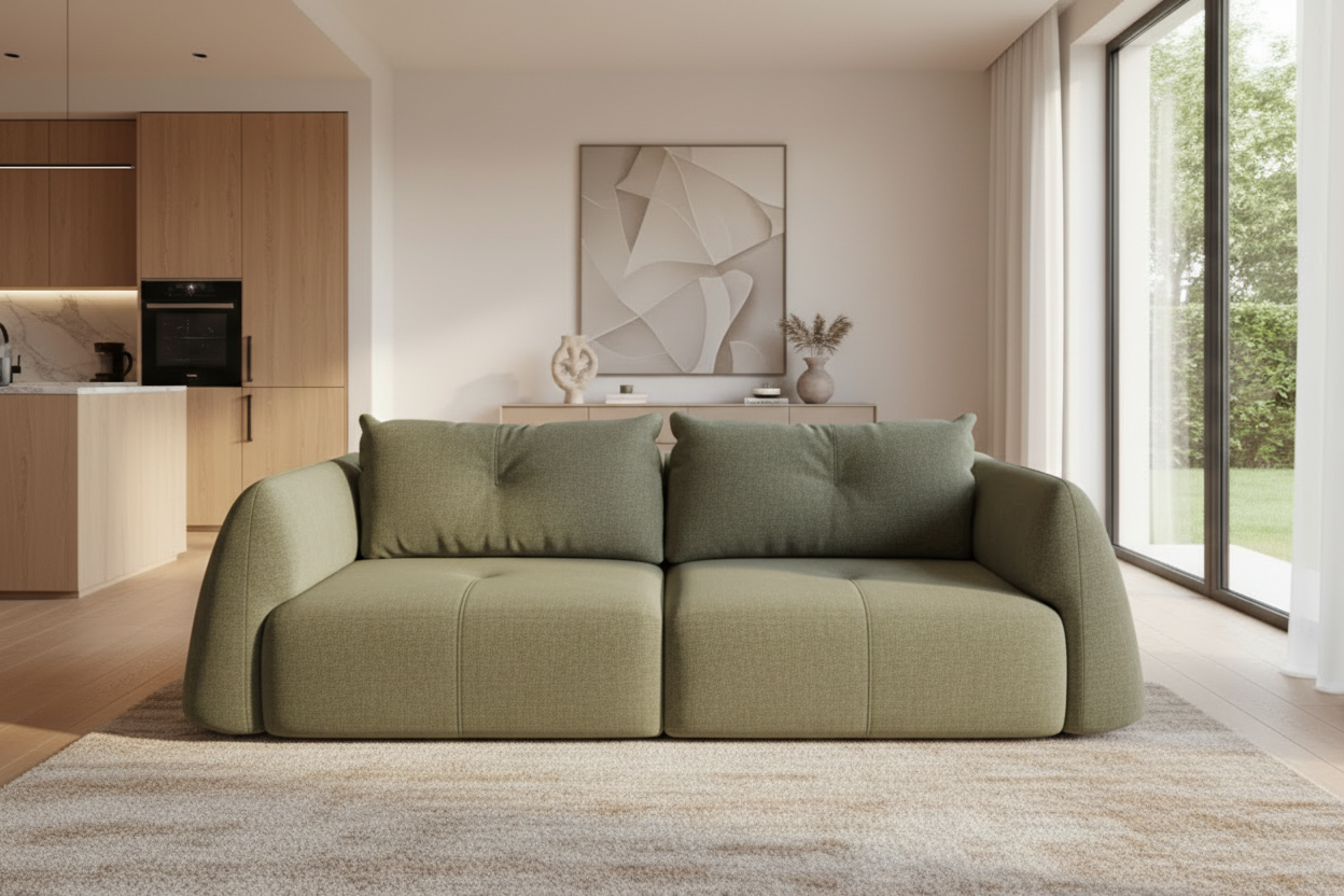 Camira Sofa in Olivgrün